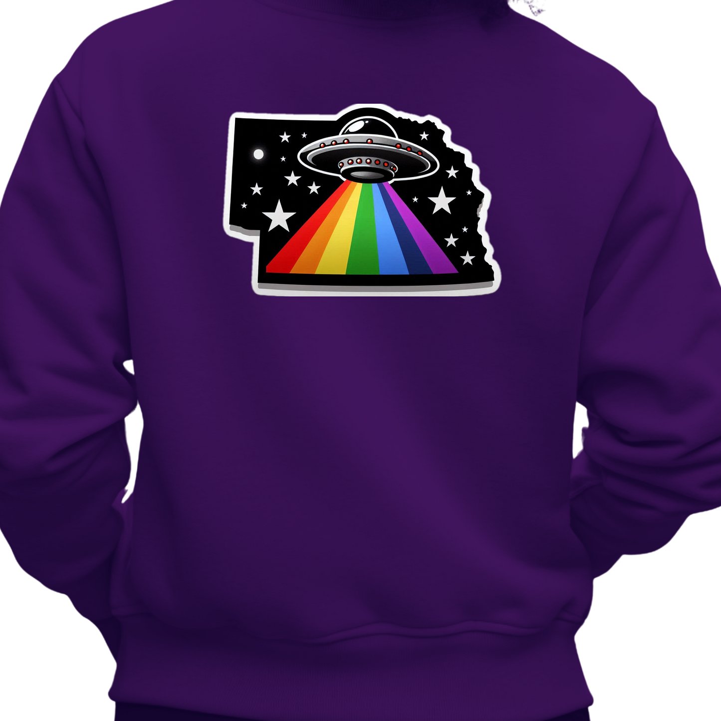 Nebraska PRIDE Sweatshirt On The Back
