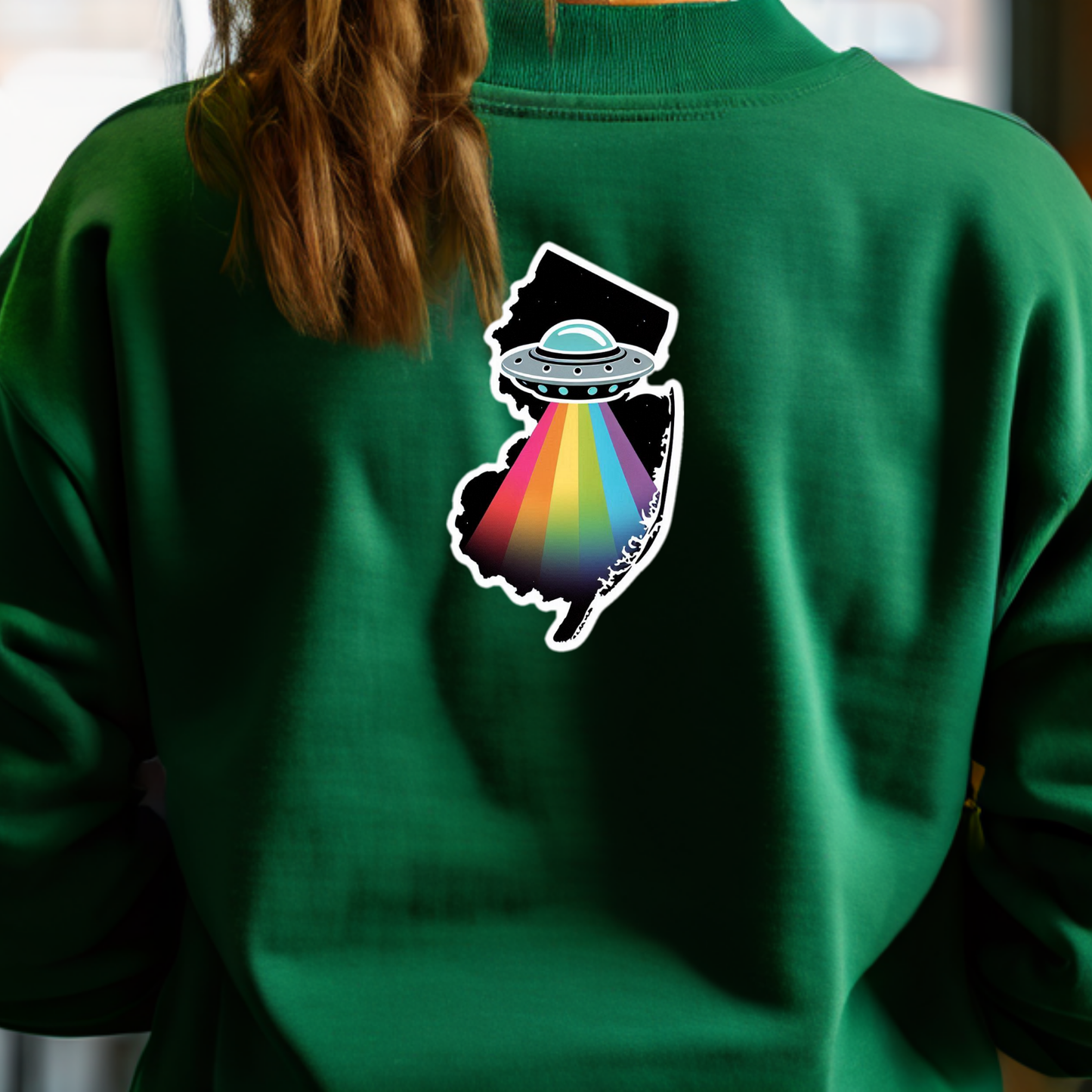 New Jersey PRIDE Sweatshirt On The Back