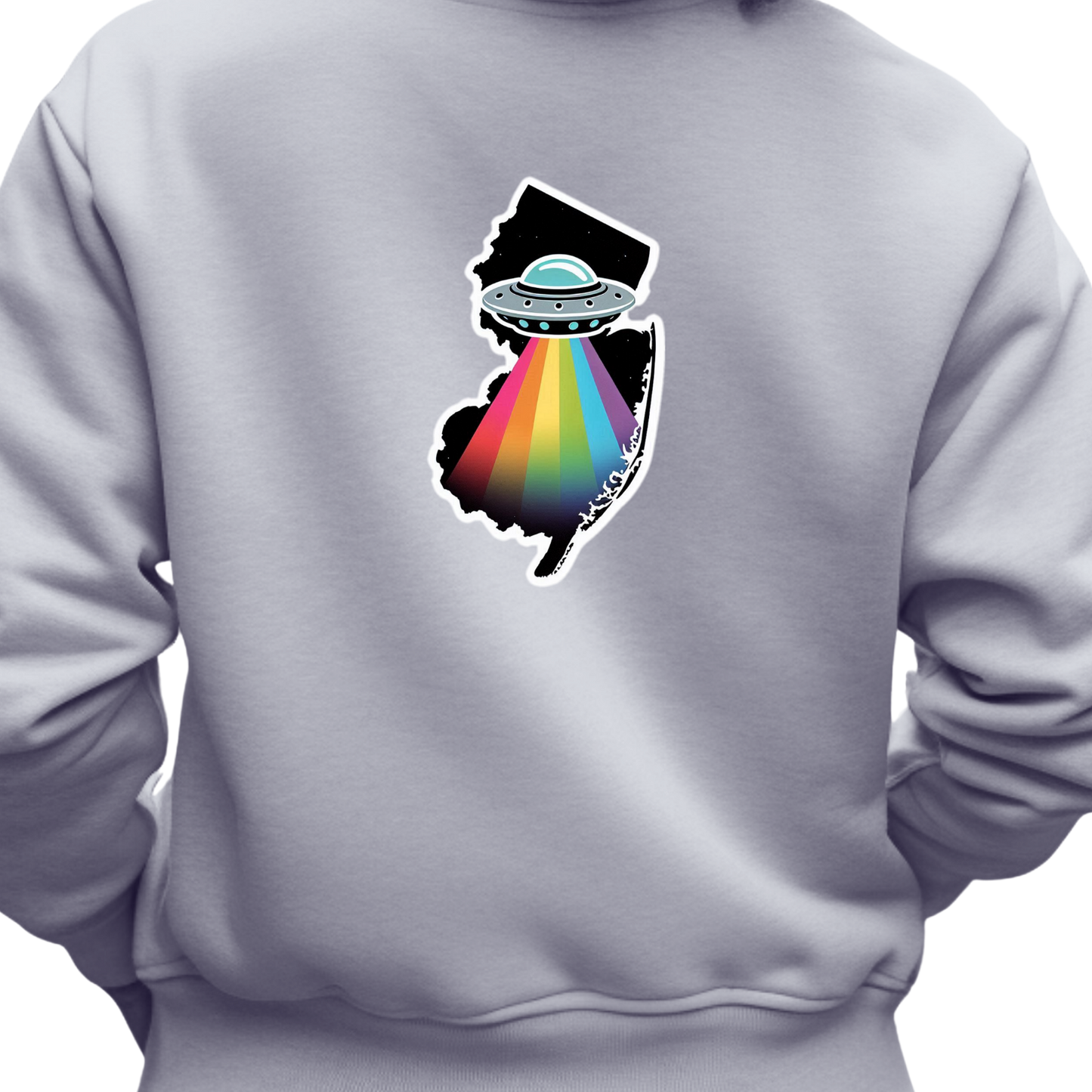 New Jersey PRIDE Sweatshirt On The Back