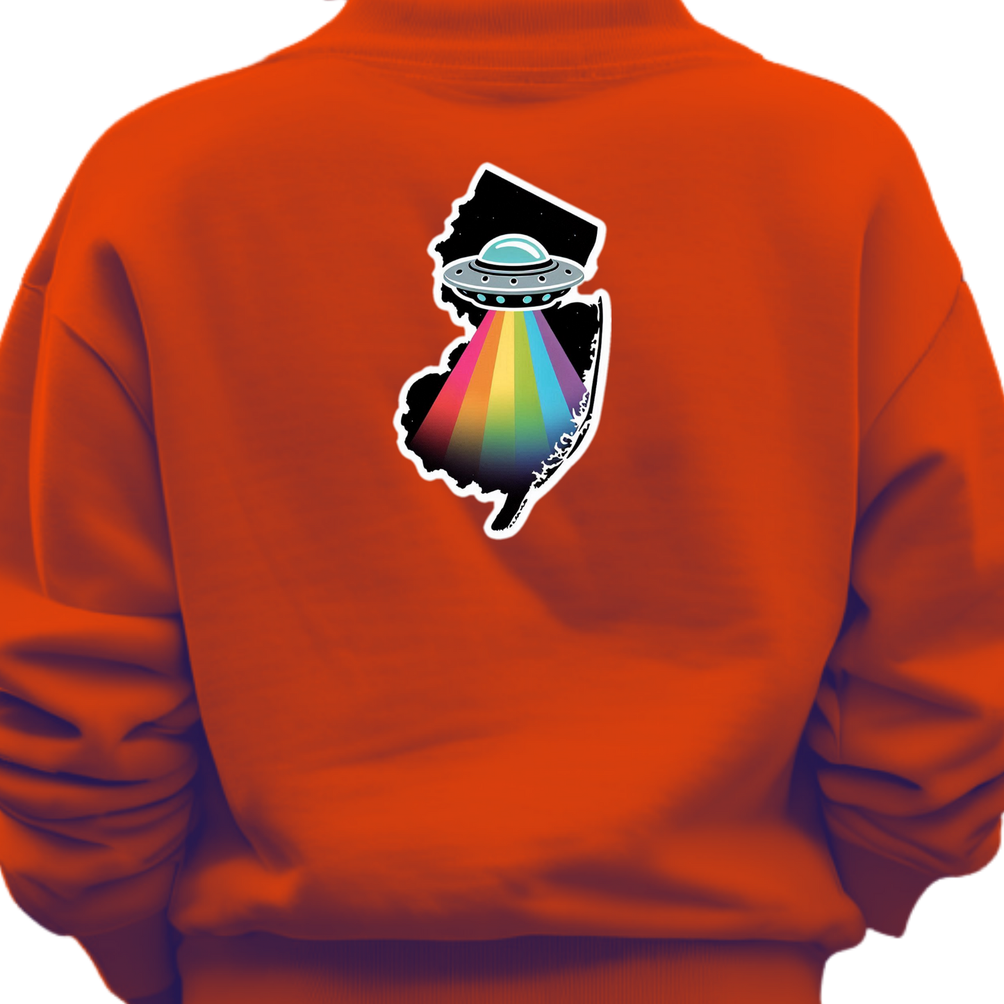 New Jersey PRIDE Sweatshirt On The Back