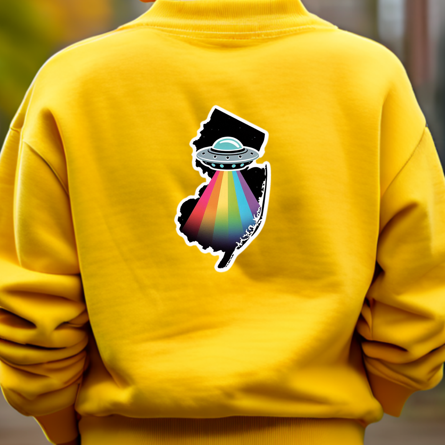 New Jersey PRIDE Sweatshirt On The Back