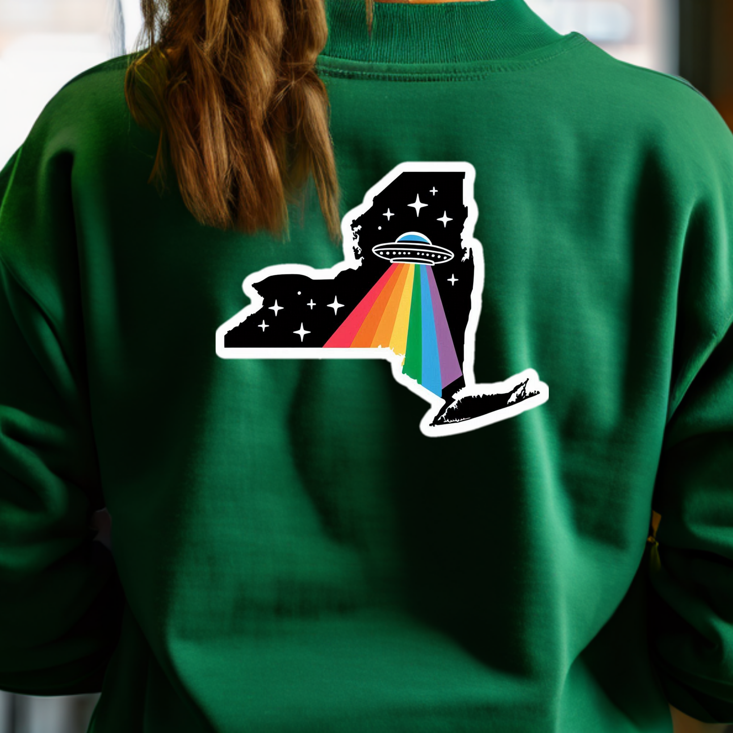 New York PRIDE Sweatshirt On The Back