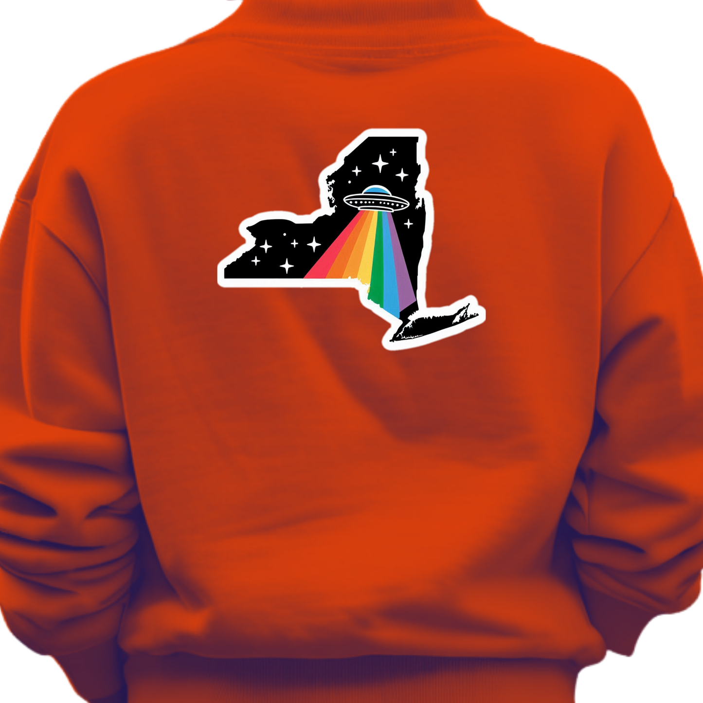 New York PRIDE Sweatshirt On The Back