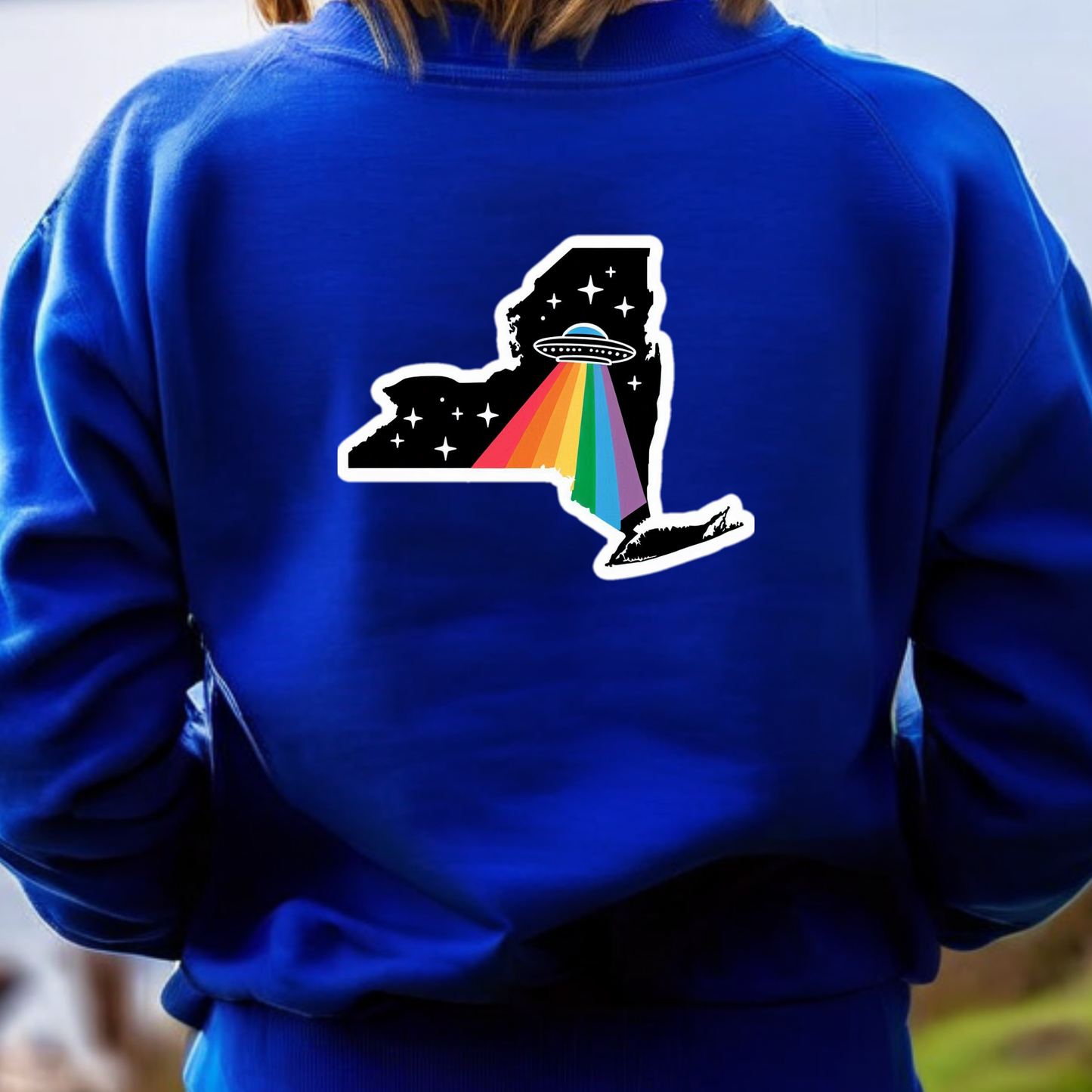 New York PRIDE Sweatshirt On The Back