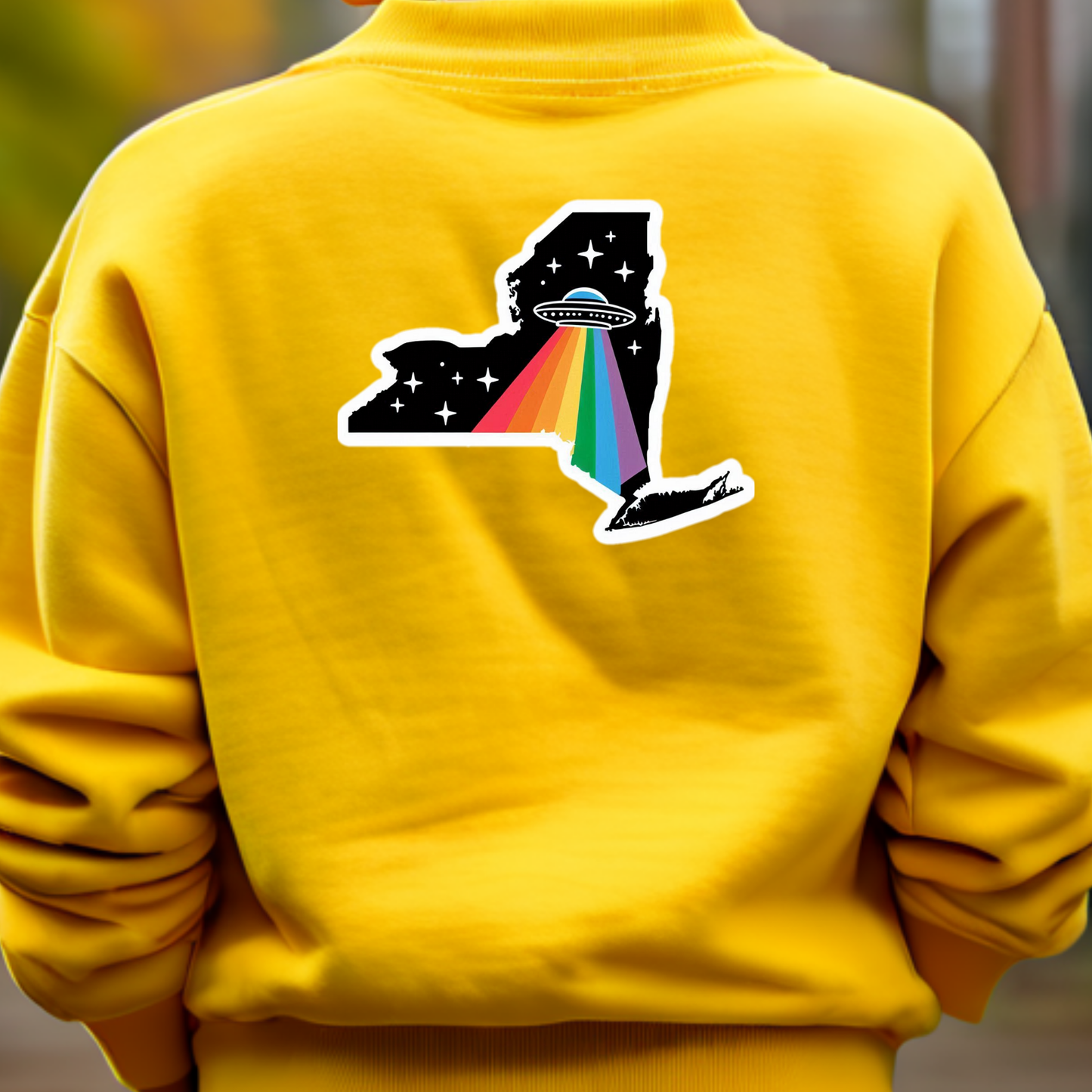 New York PRIDE Sweatshirt On The Back