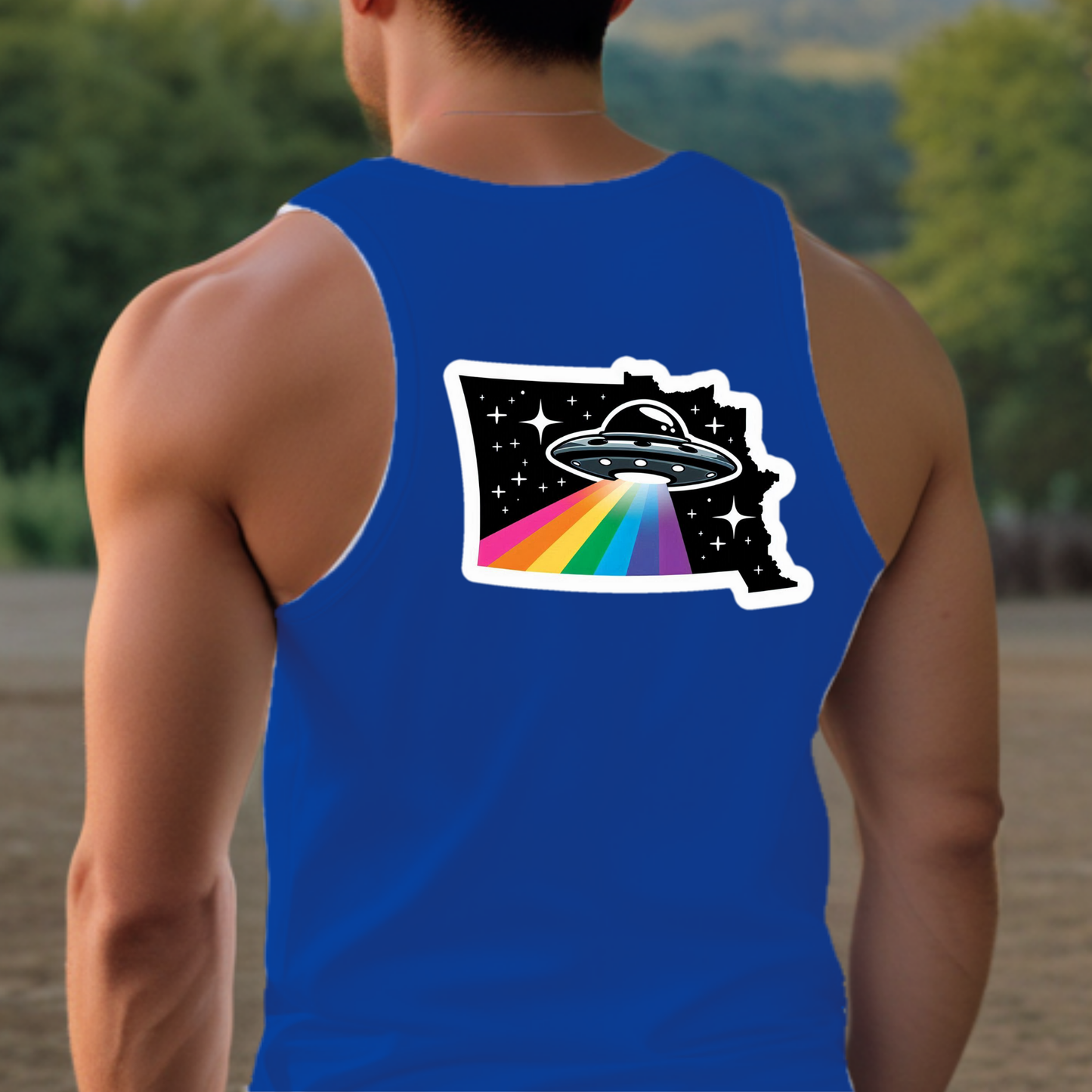 North Dakota Pride Tank Top - Back Print