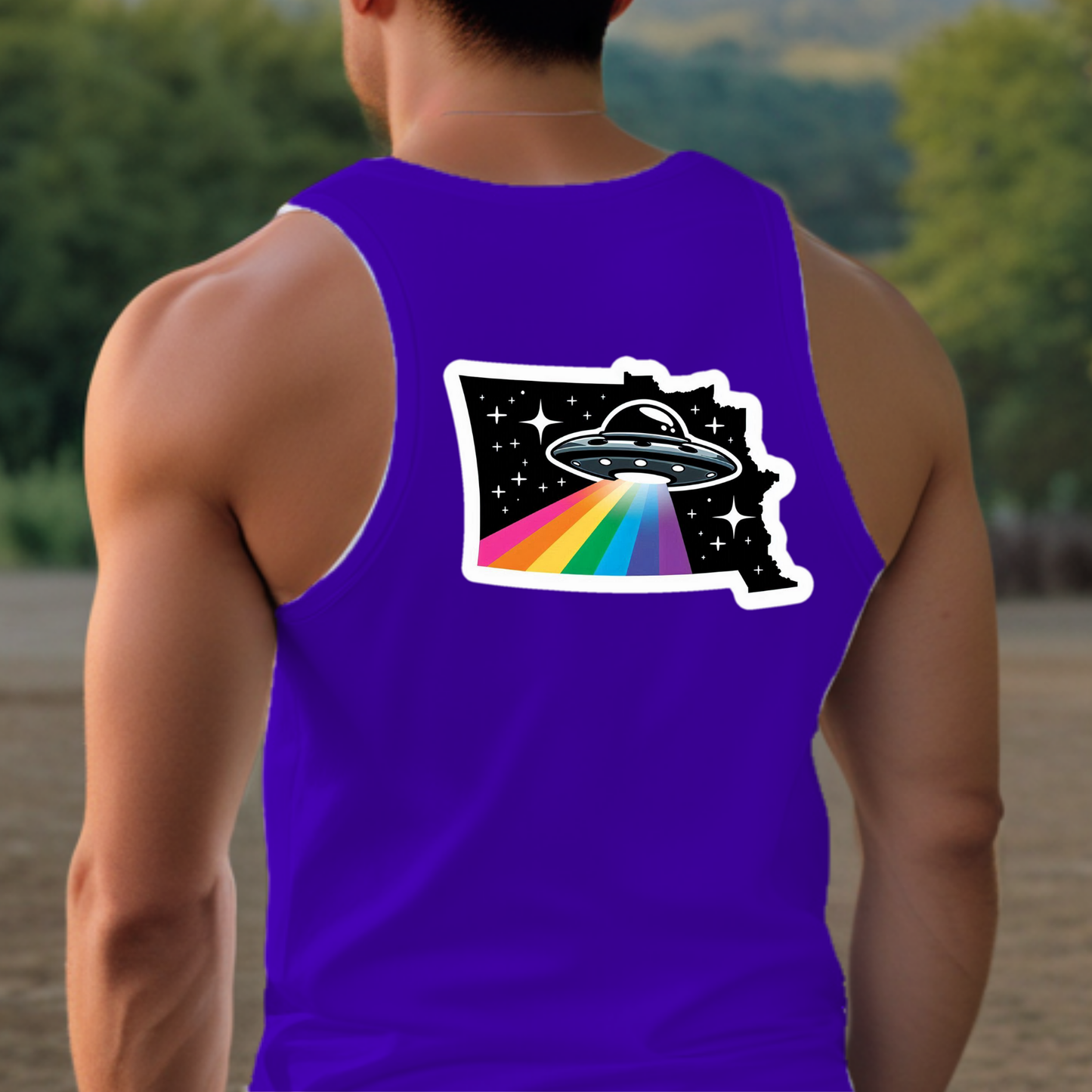 North Dakota Pride Tank Top - Back Print