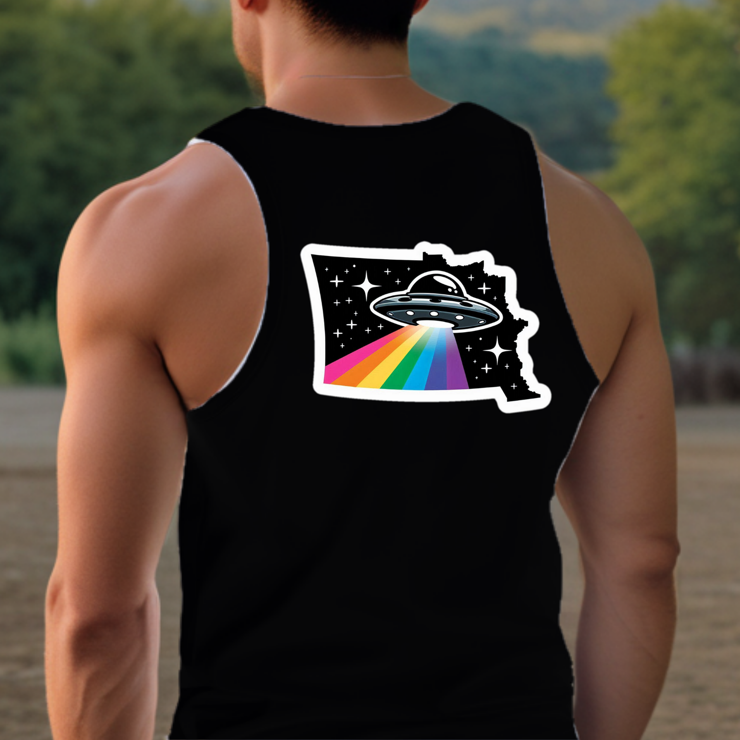 North Dakota Pride Tank Top - Back Print