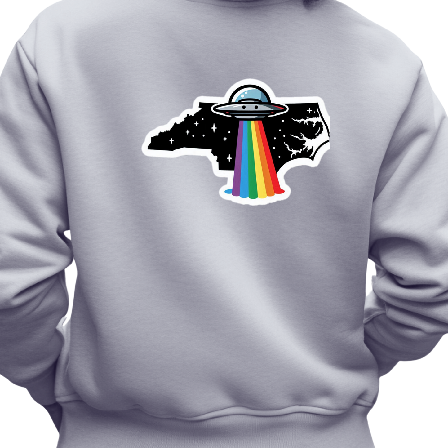 North Carolina PRIDE Sweatshirt On The Back