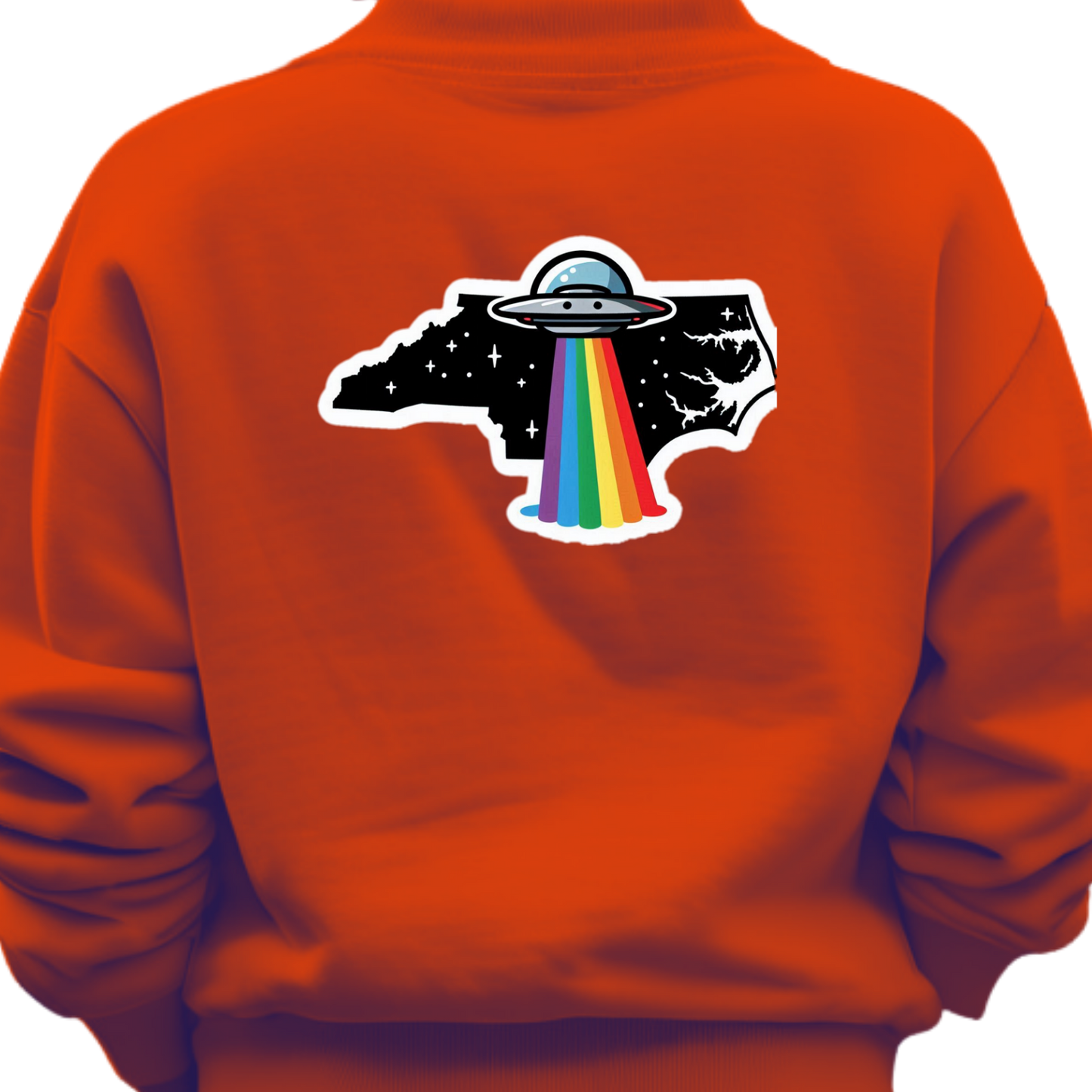 North Carolina PRIDE Sweatshirt On The Back