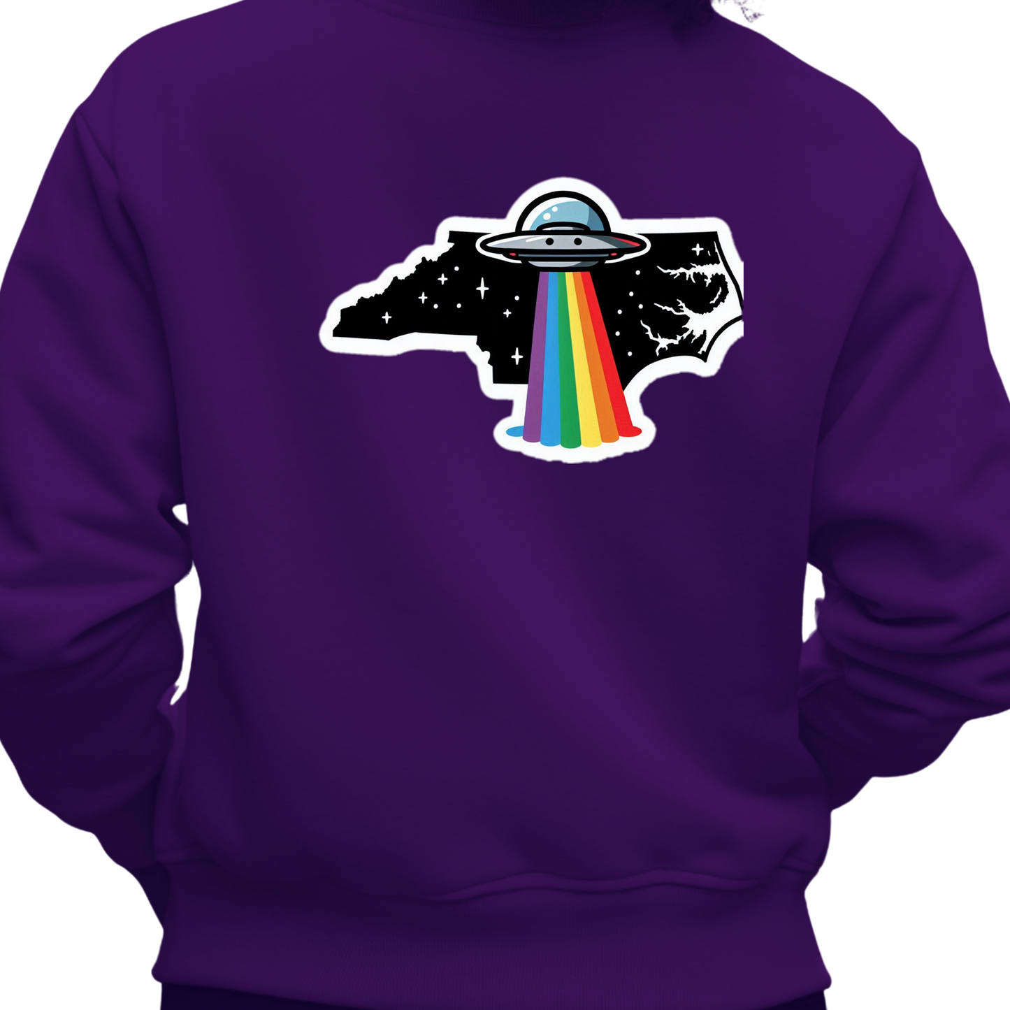 North Carolina PRIDE Sweatshirt On The Back