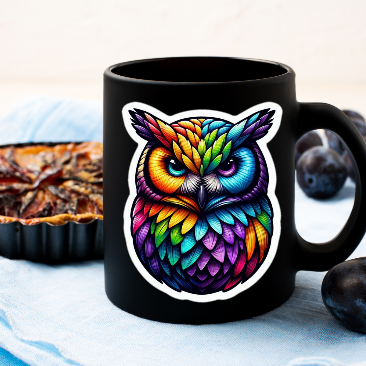 Coffee Mug Featuring Rainbow Owl
