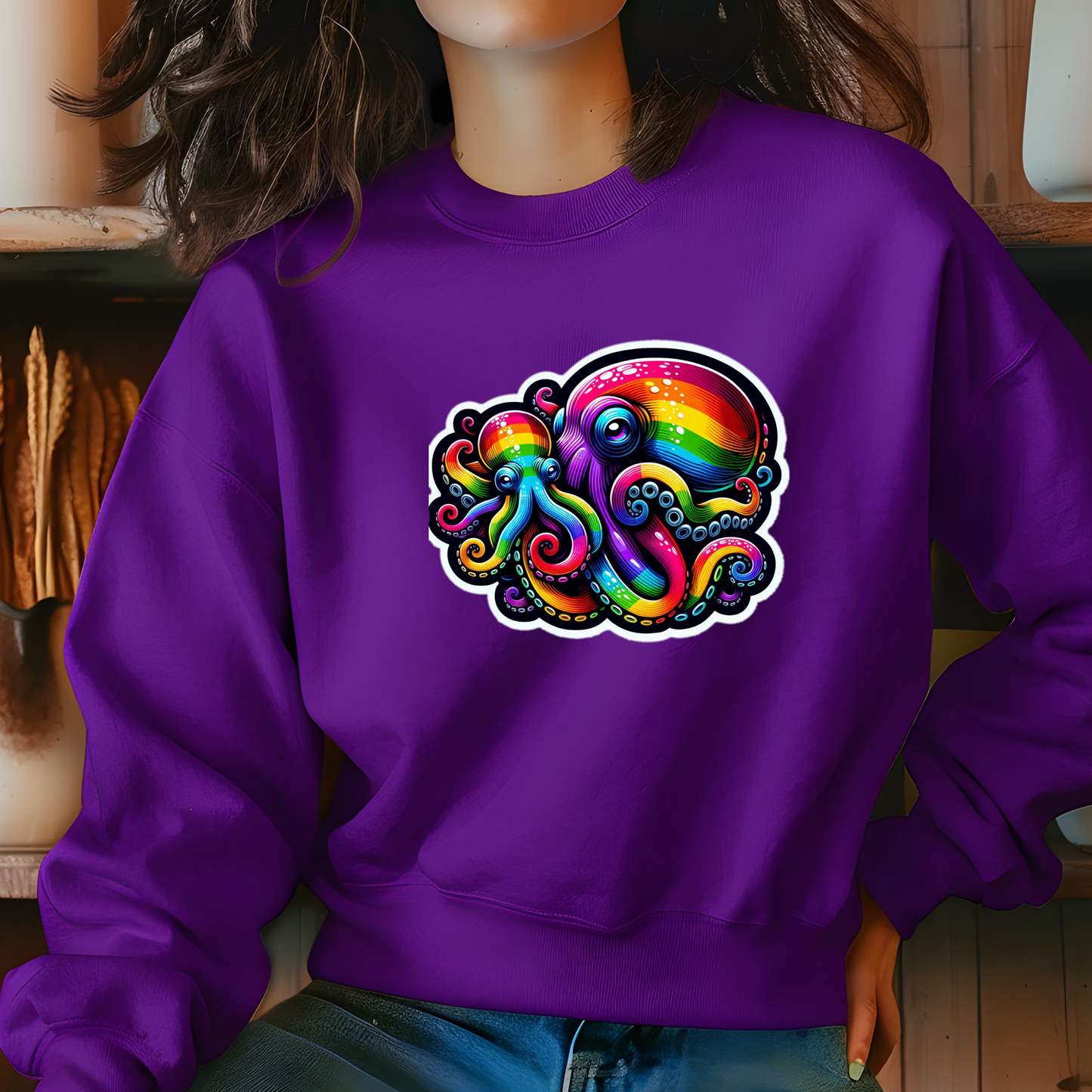 Rainbow Octopuses Sweatshirt