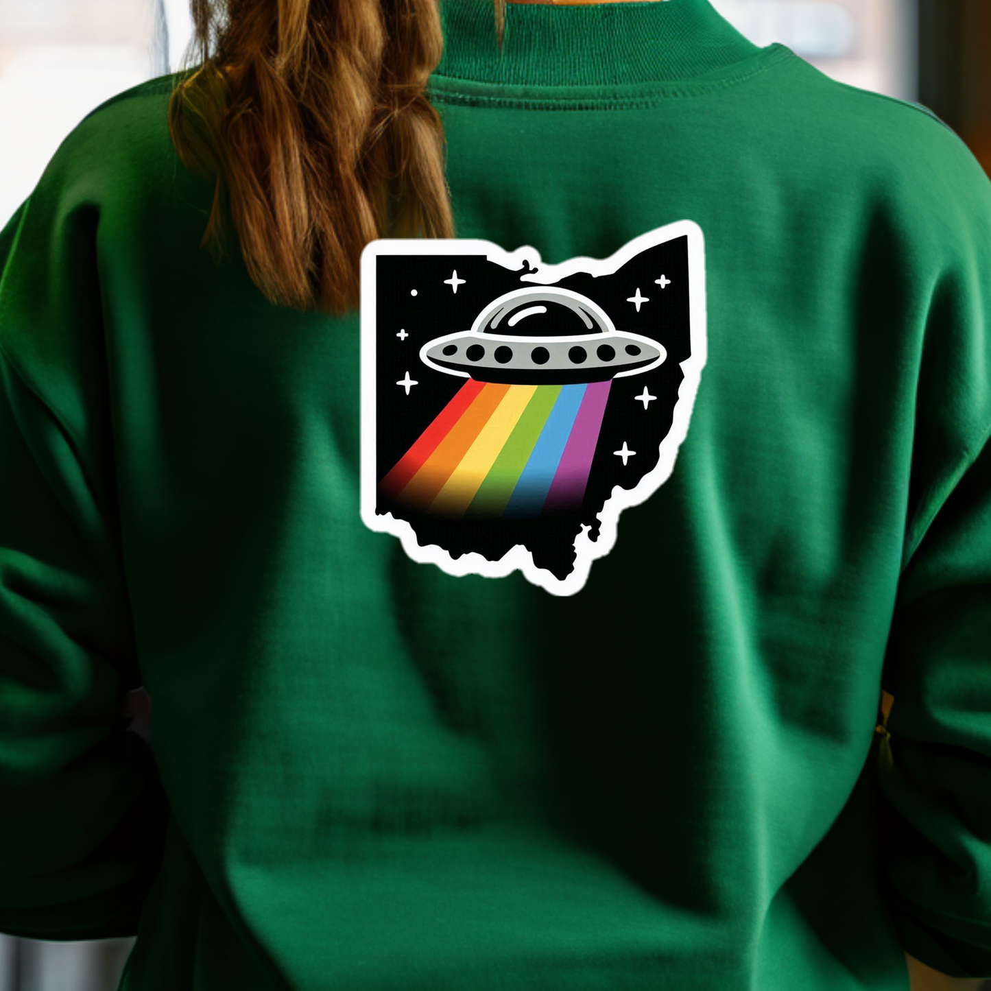 Ohio PRIDE Sweatshirt On The Back