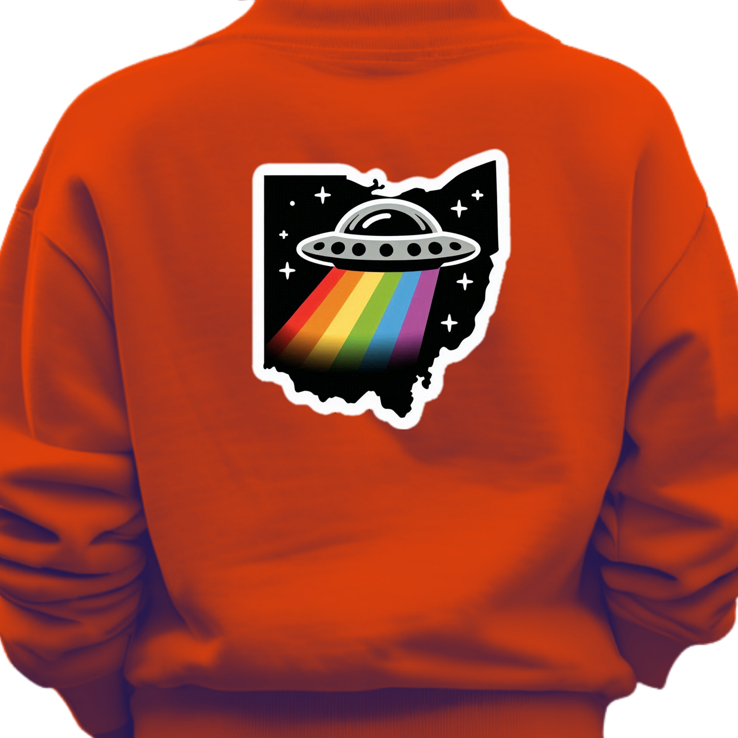 Ohio PRIDE Sweatshirt On The Back
