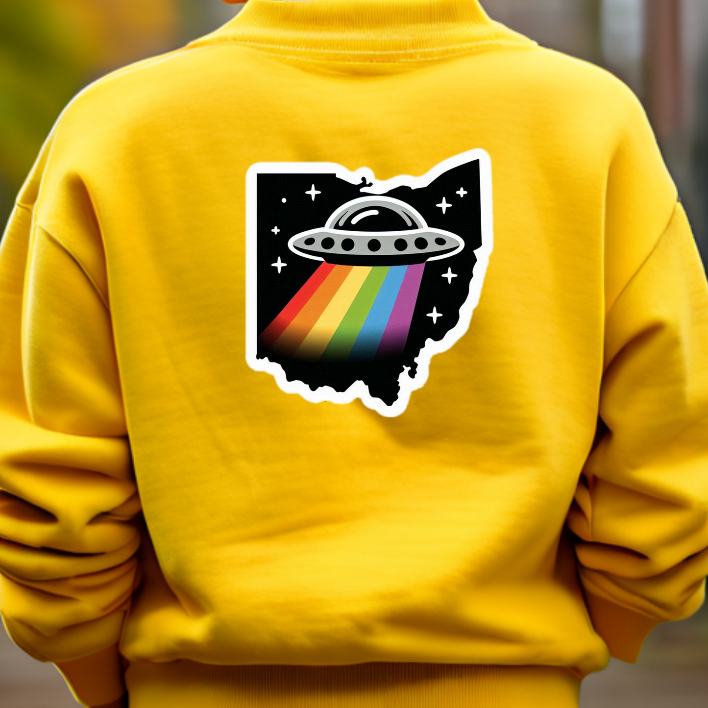 Ohio PRIDE Sweatshirt On The Back