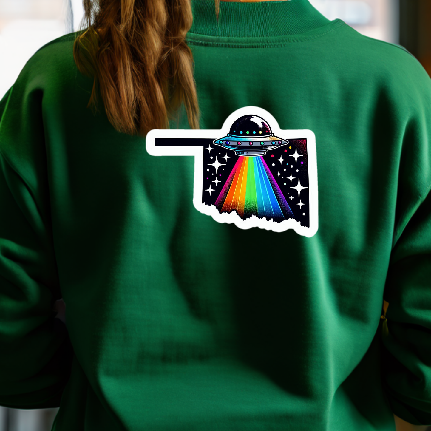 Oklahoma PRIDE Sweatshirt On The Back