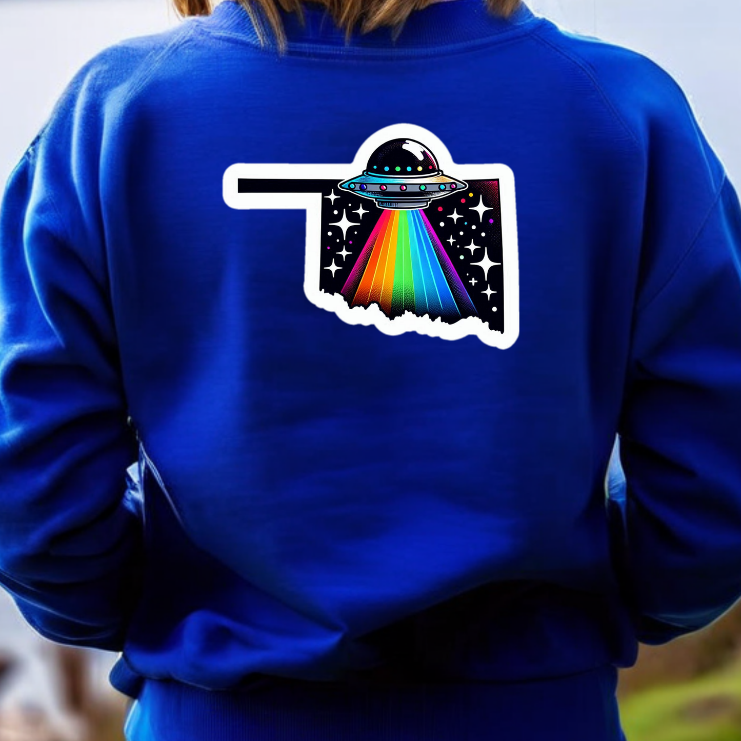 Oklahoma PRIDE Sweatshirt On The Back