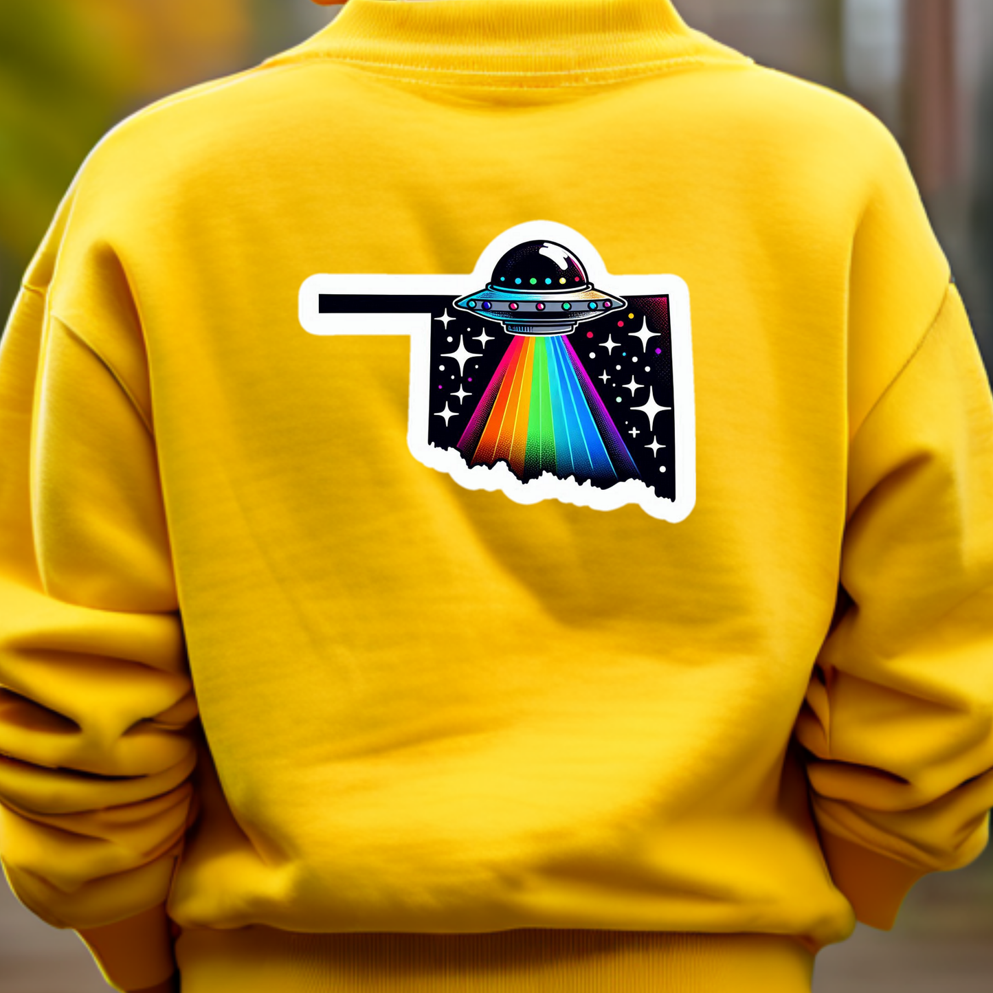 Oklahoma PRIDE Sweatshirt On The Back