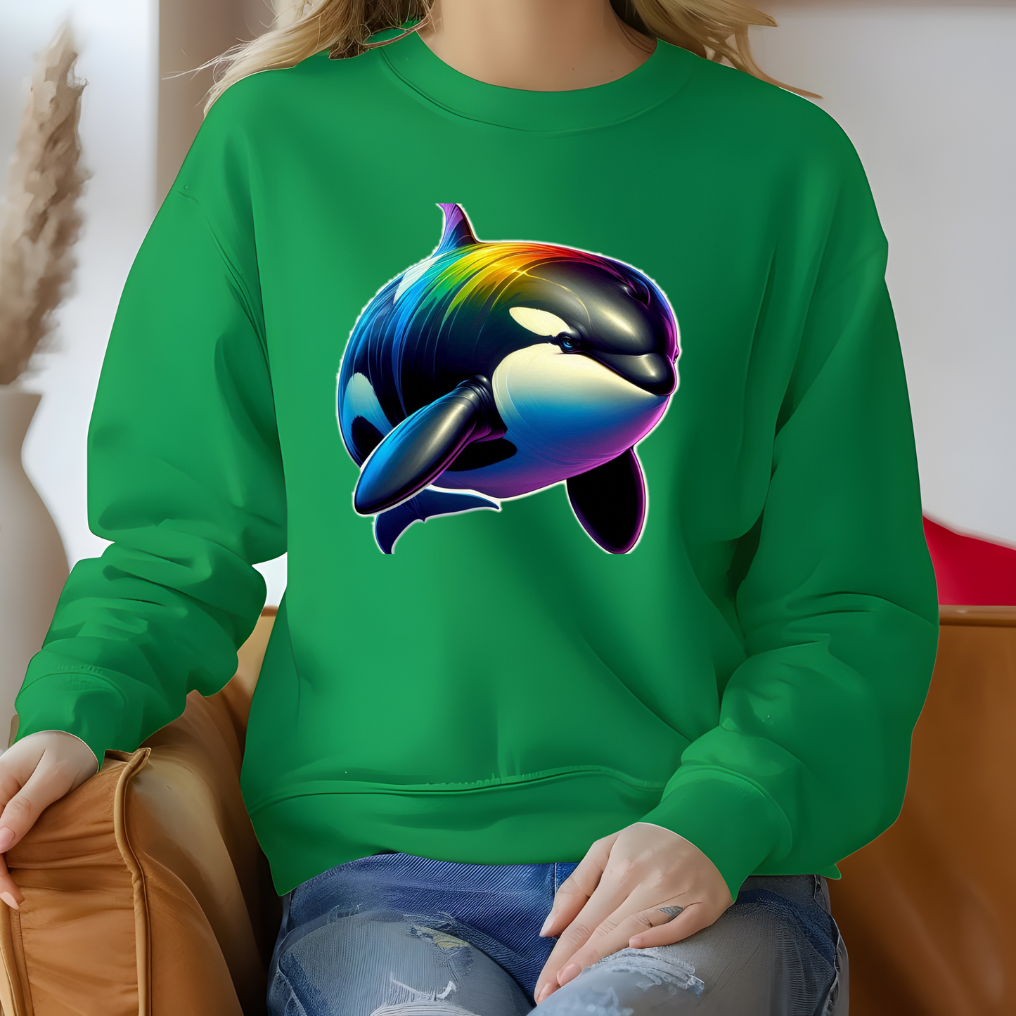 Rainbow Orcas Sweatshirt