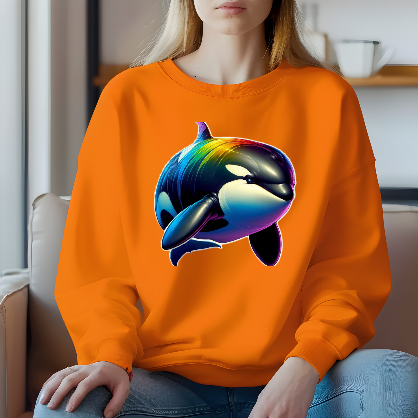 Rainbow Orcas Sweatshirt