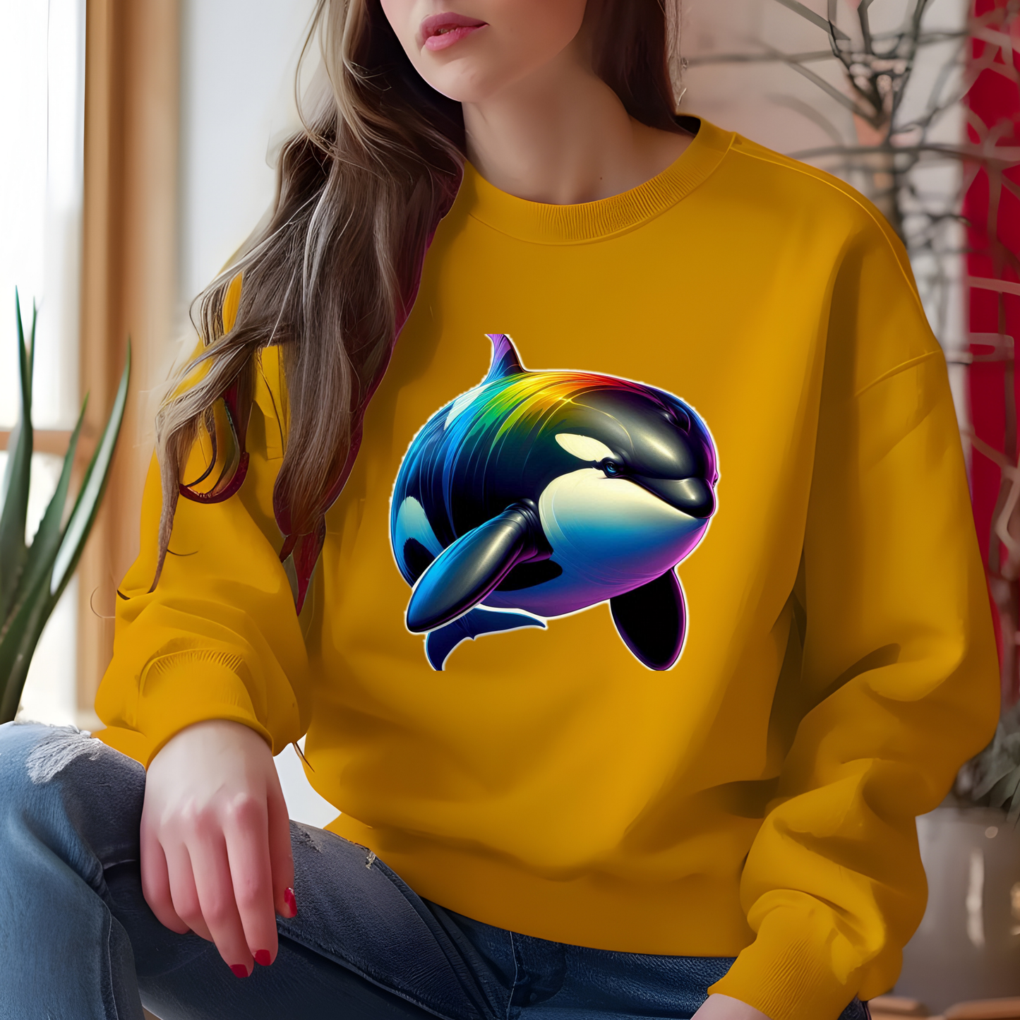 Rainbow Orcas Sweatshirt
