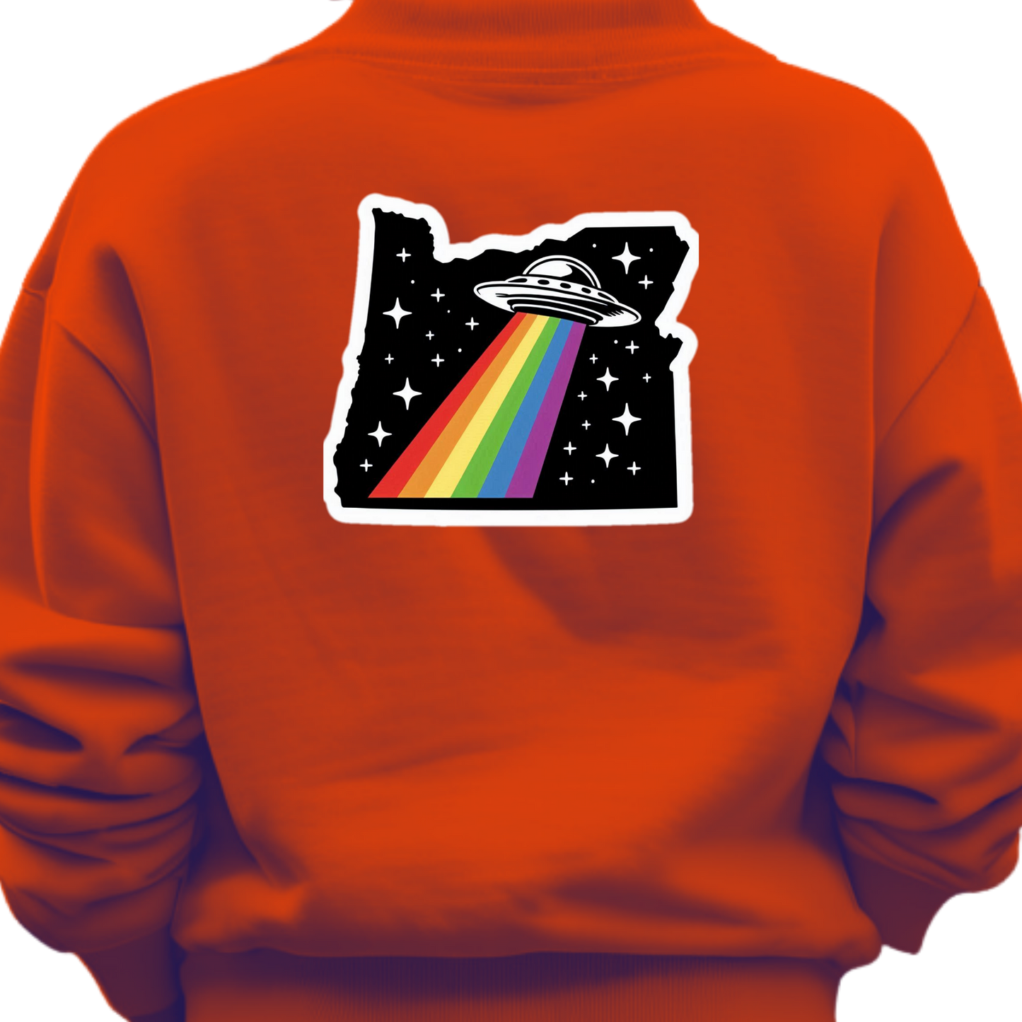 Oregon PRIDE Sweatshirt On The Back