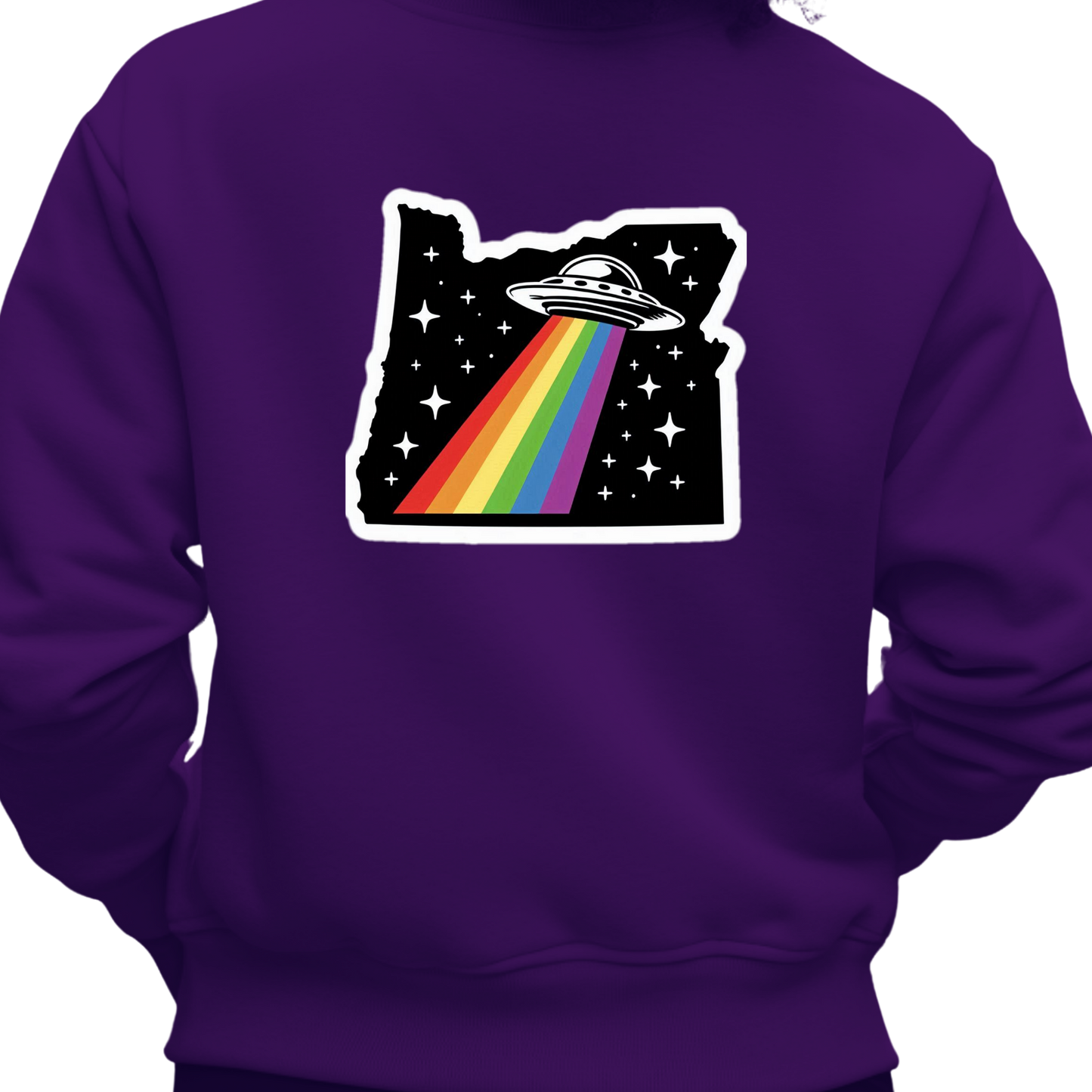 Oregon PRIDE Sweatshirt On The Back