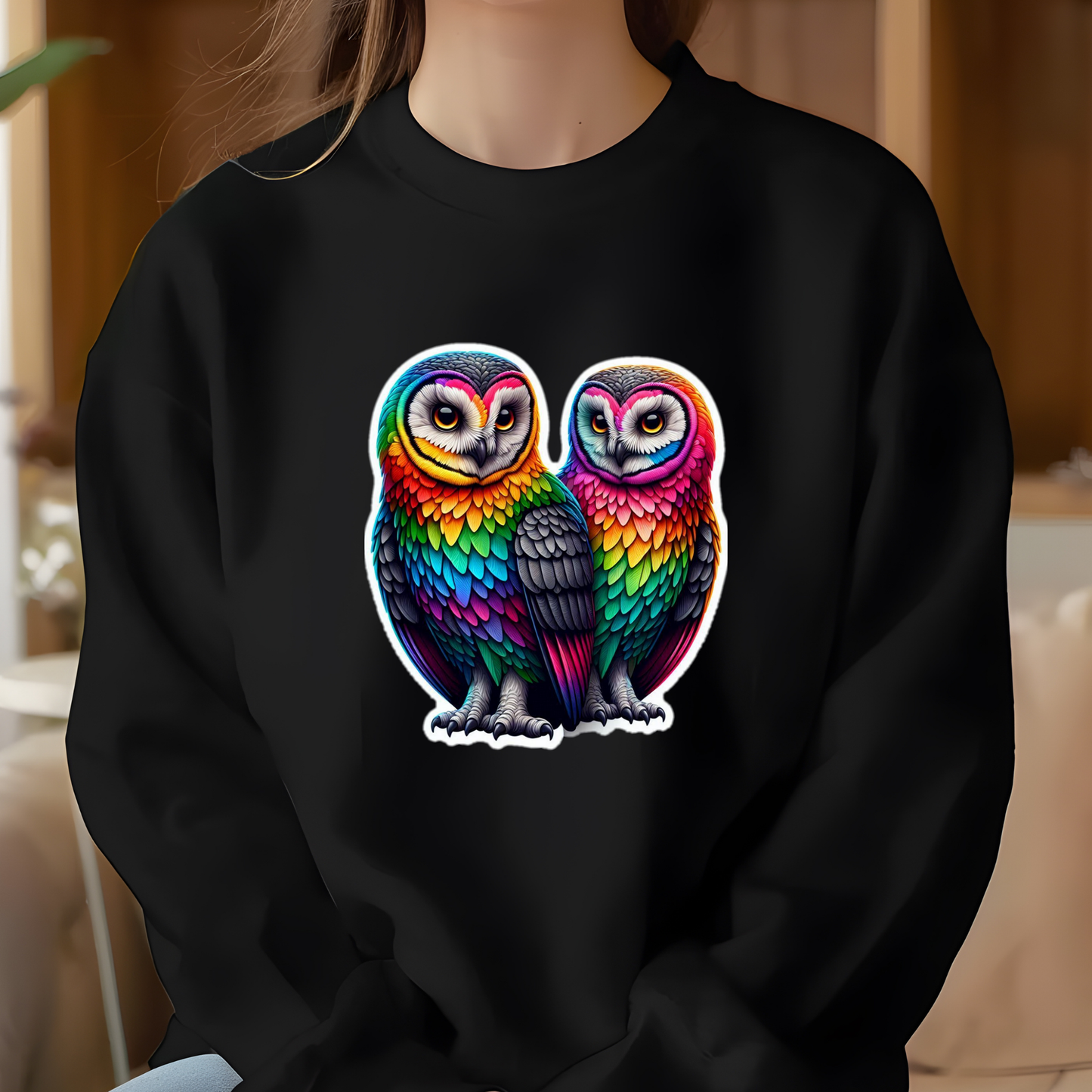 Rainbow Owls Sweatshirt