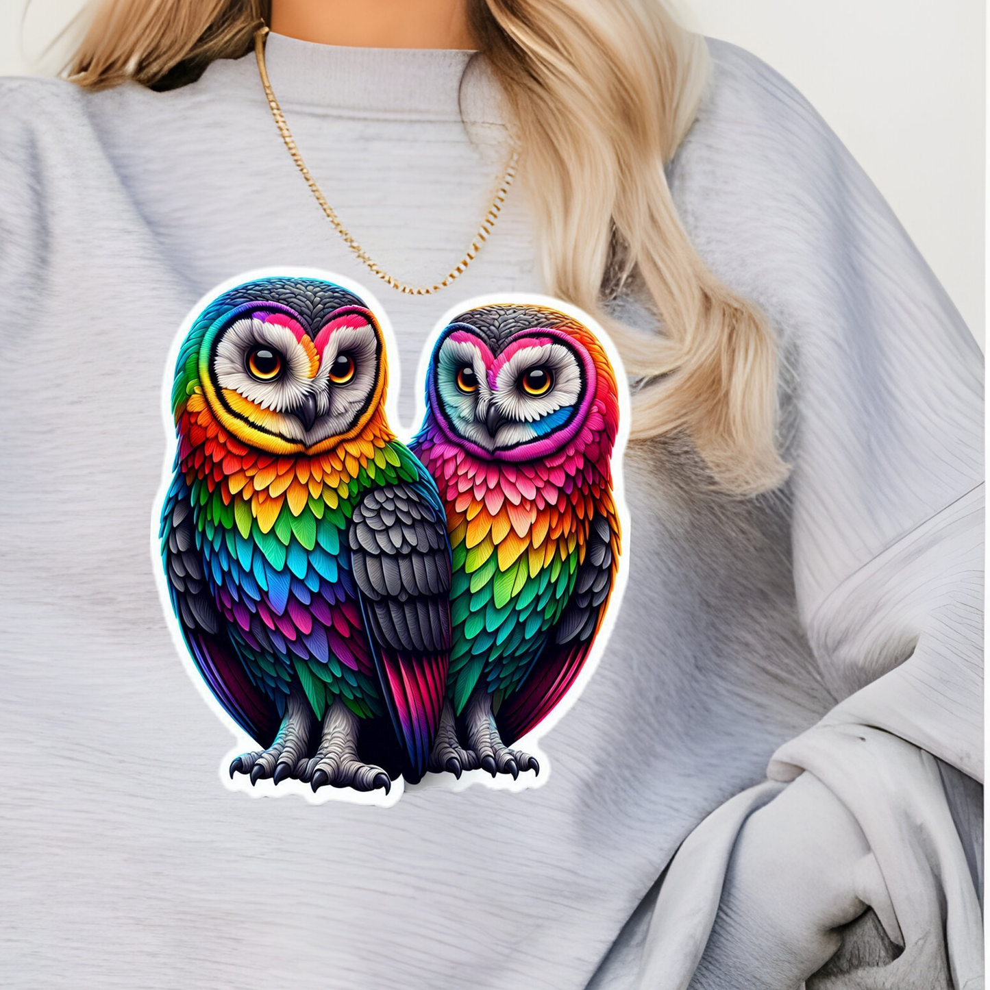 Rainbow Owls Sweatshirt
