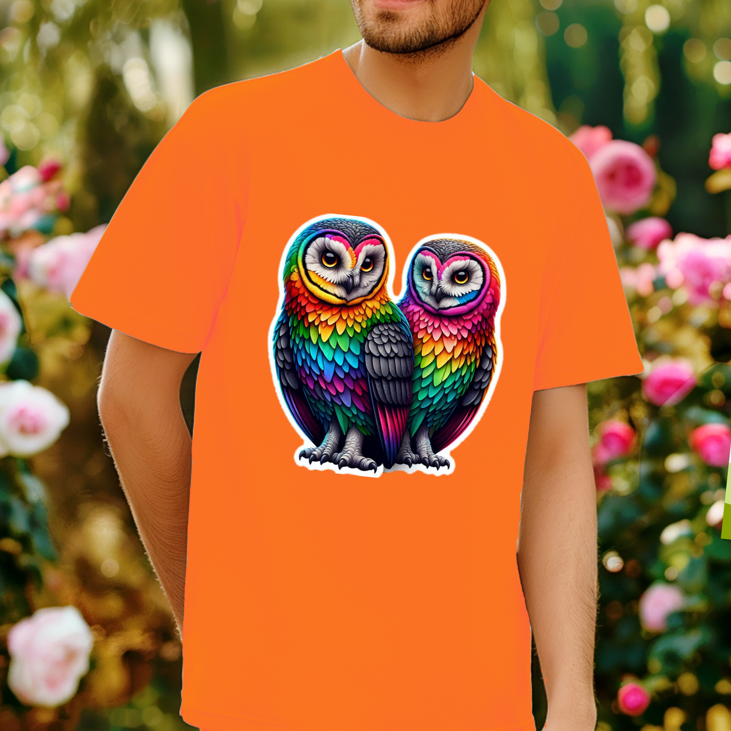 Rainbow Animals T-Shirt Collection: Owl Pair