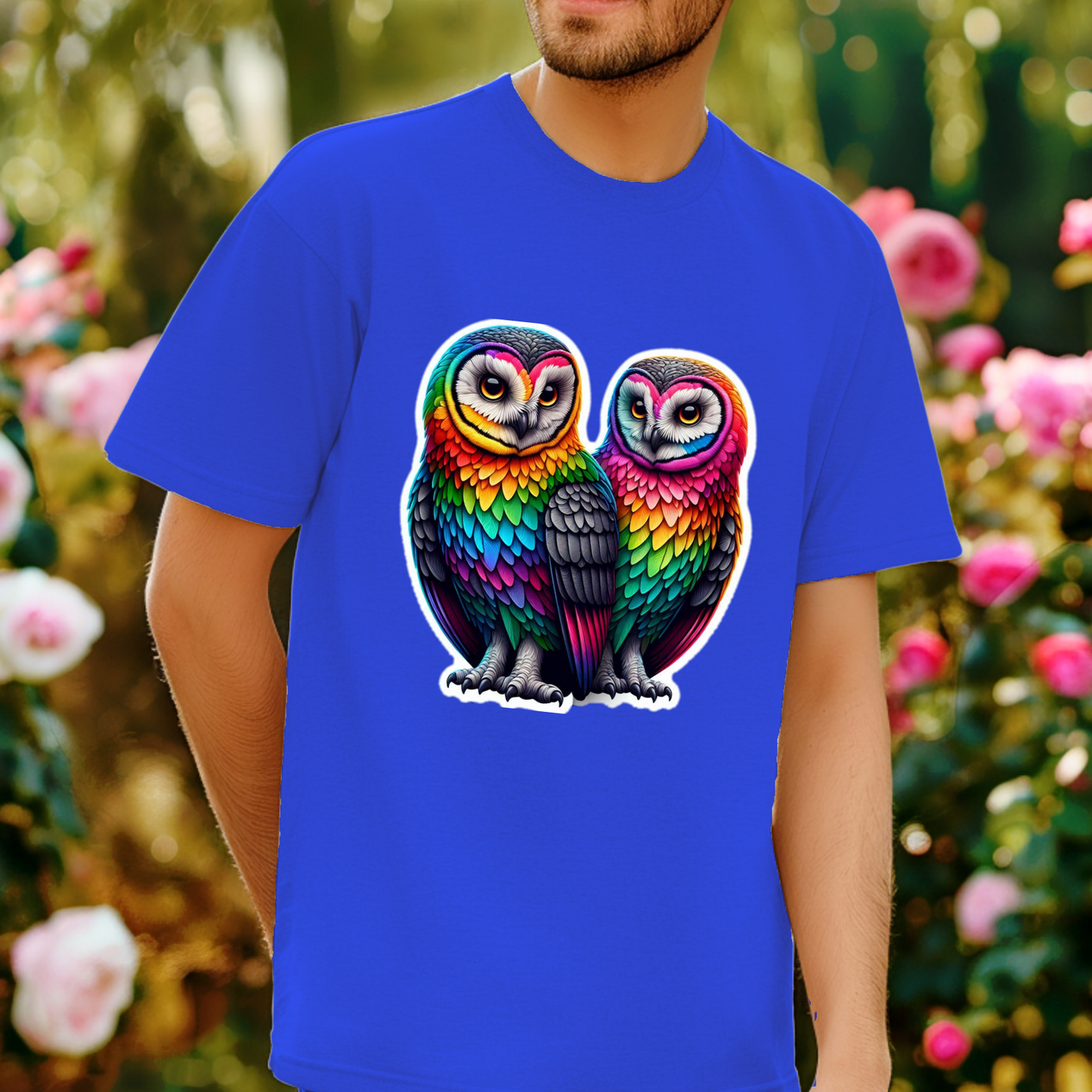 Rainbow Animals T-Shirt Collection: Owl Pair