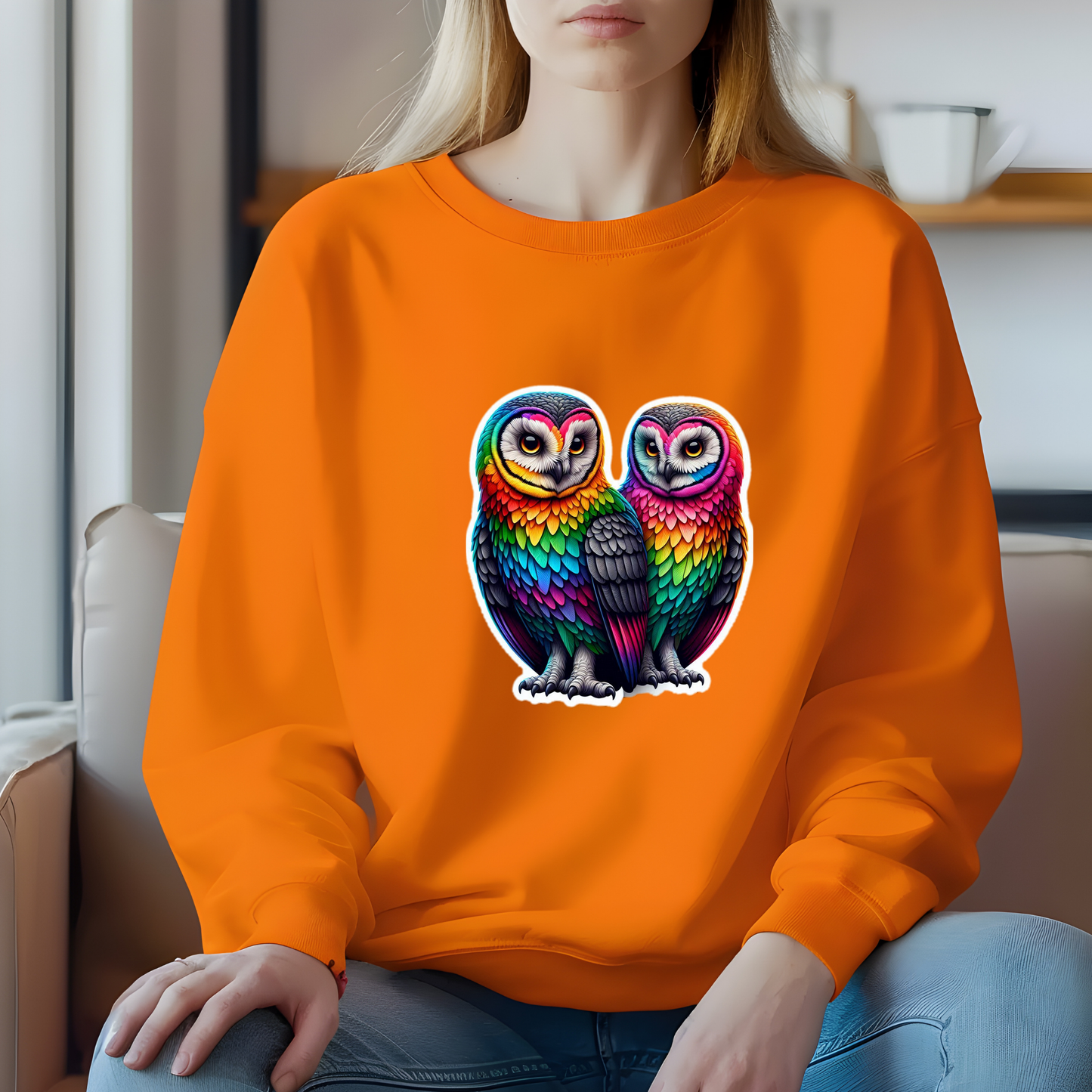 Rainbow Owls Sweatshirt