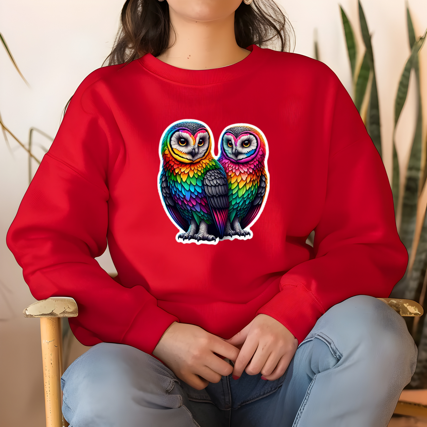 Rainbow Owls Sweatshirt