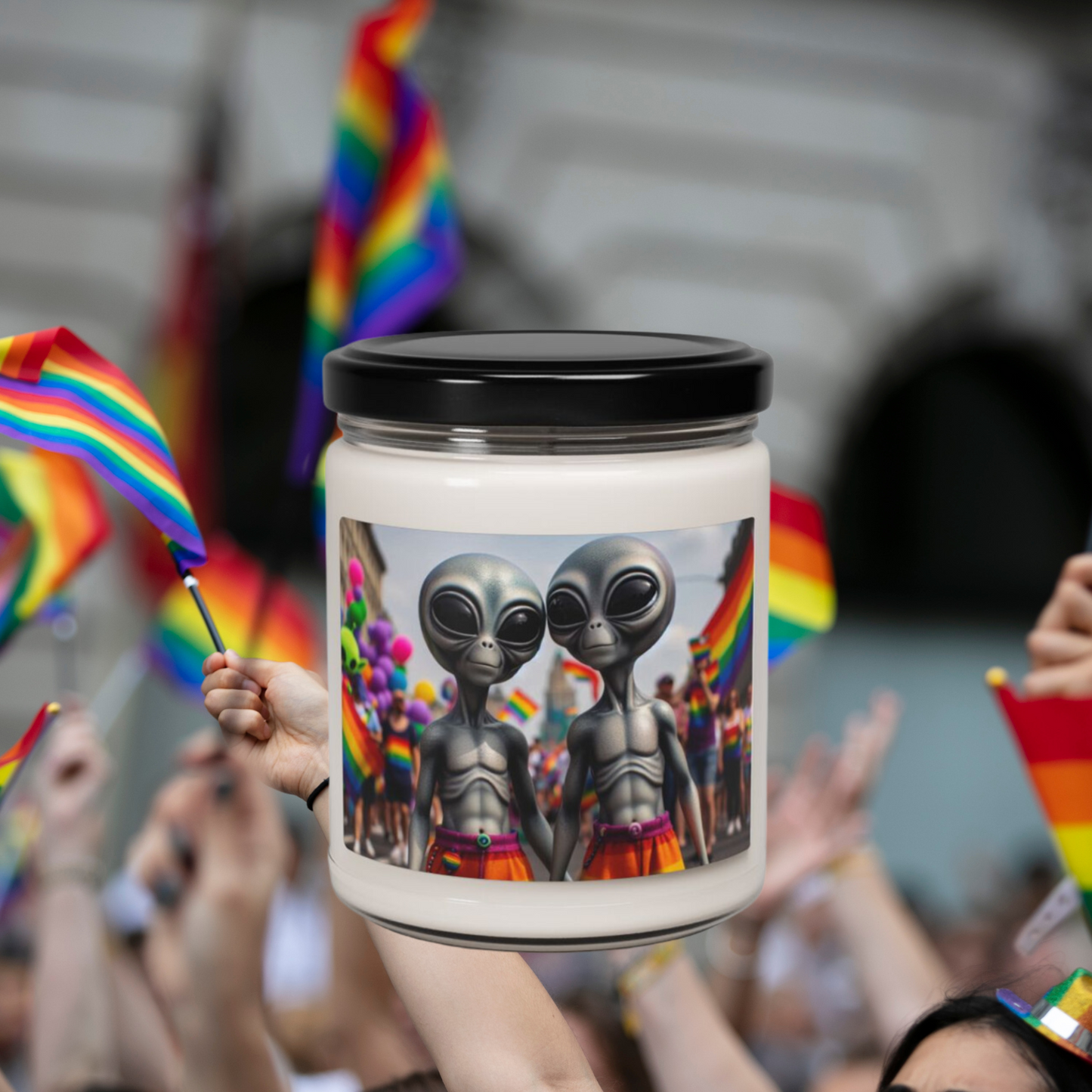 Pride Aliens Scented Soy Candle, 9oz