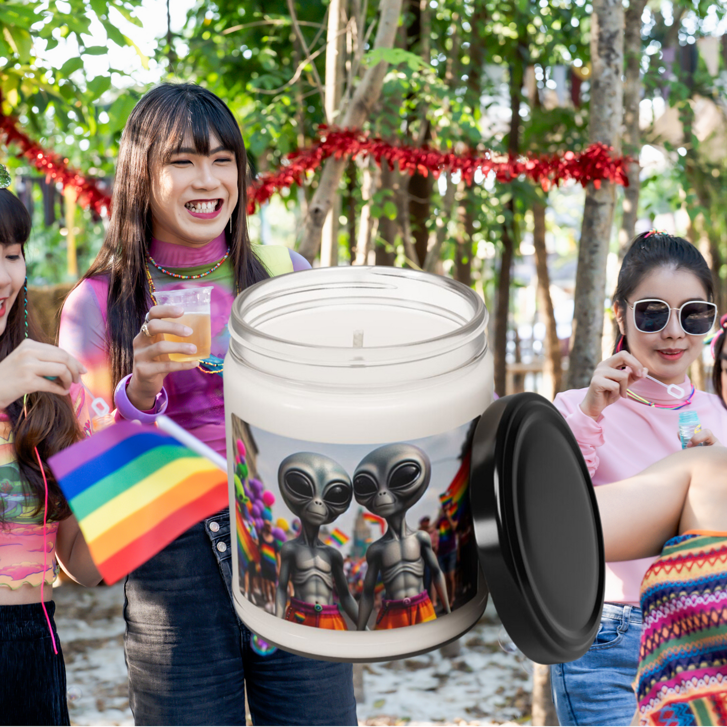 Pride Aliens Scented Soy Candle, 9oz