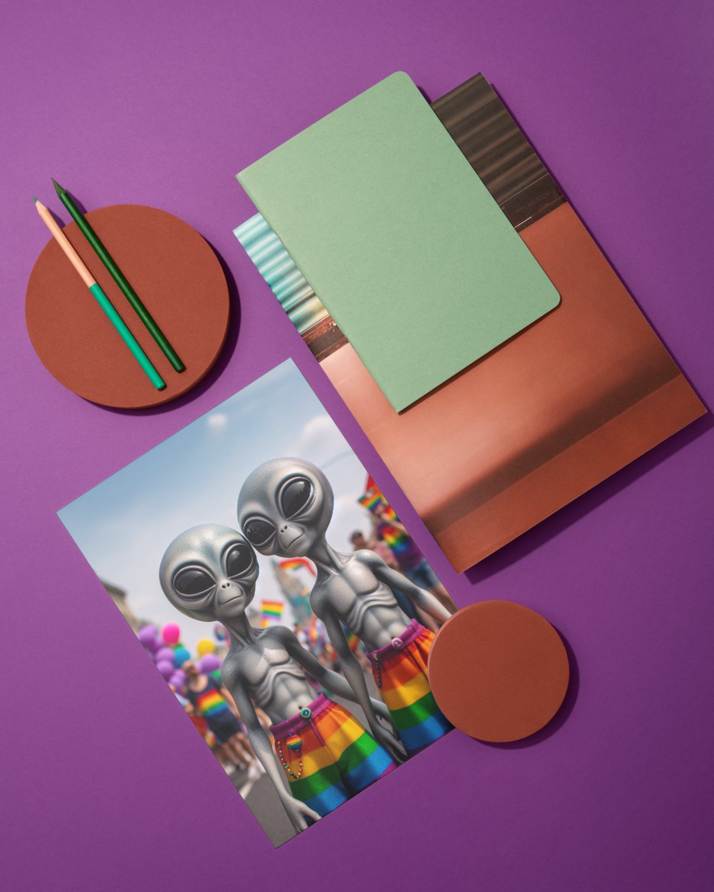 Spiral Notebook - PRIDE Aliens (ruled)