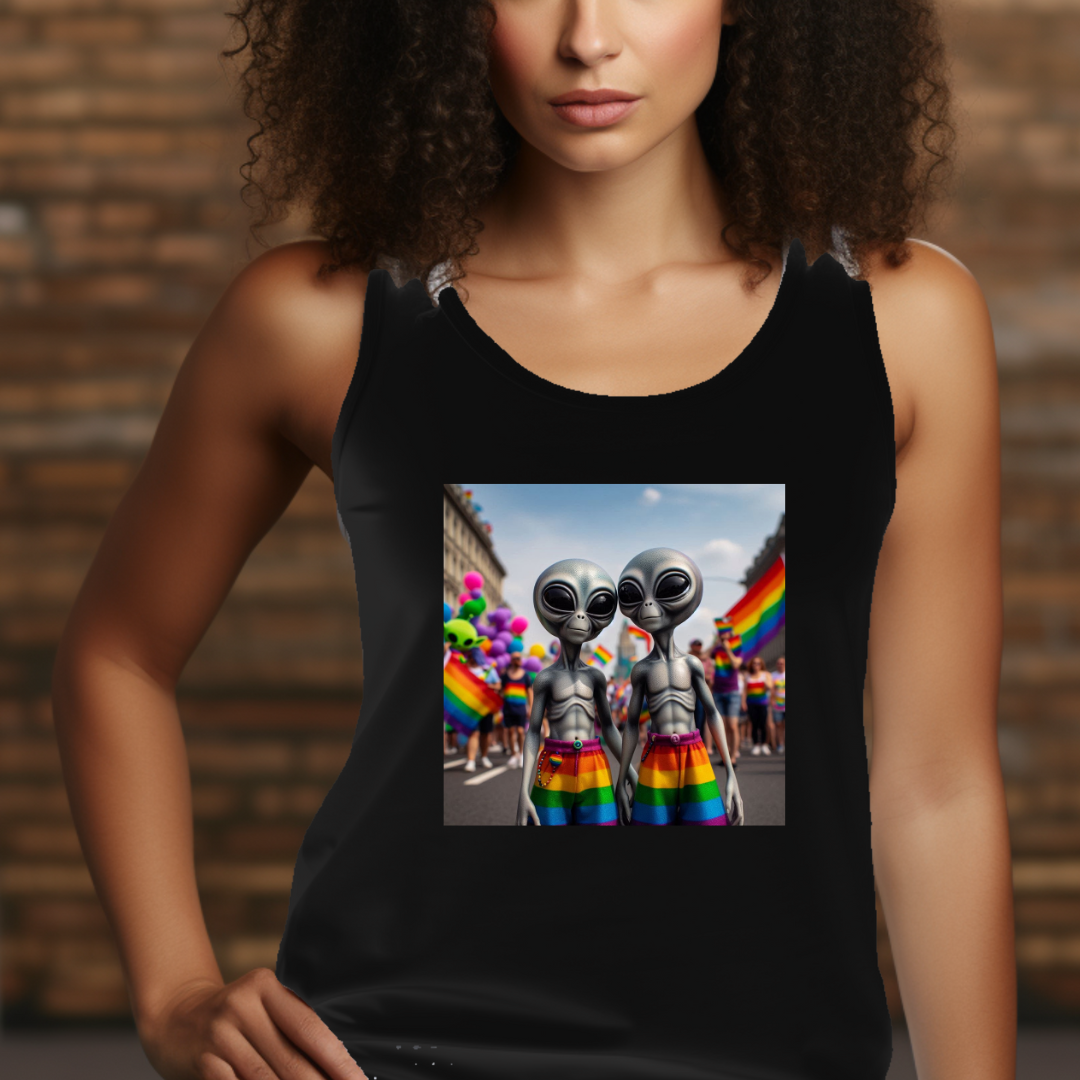 PRIDE Aliens Racerback Tank