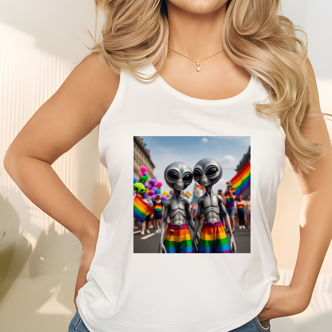PRIDE Aliens Racerback Tank