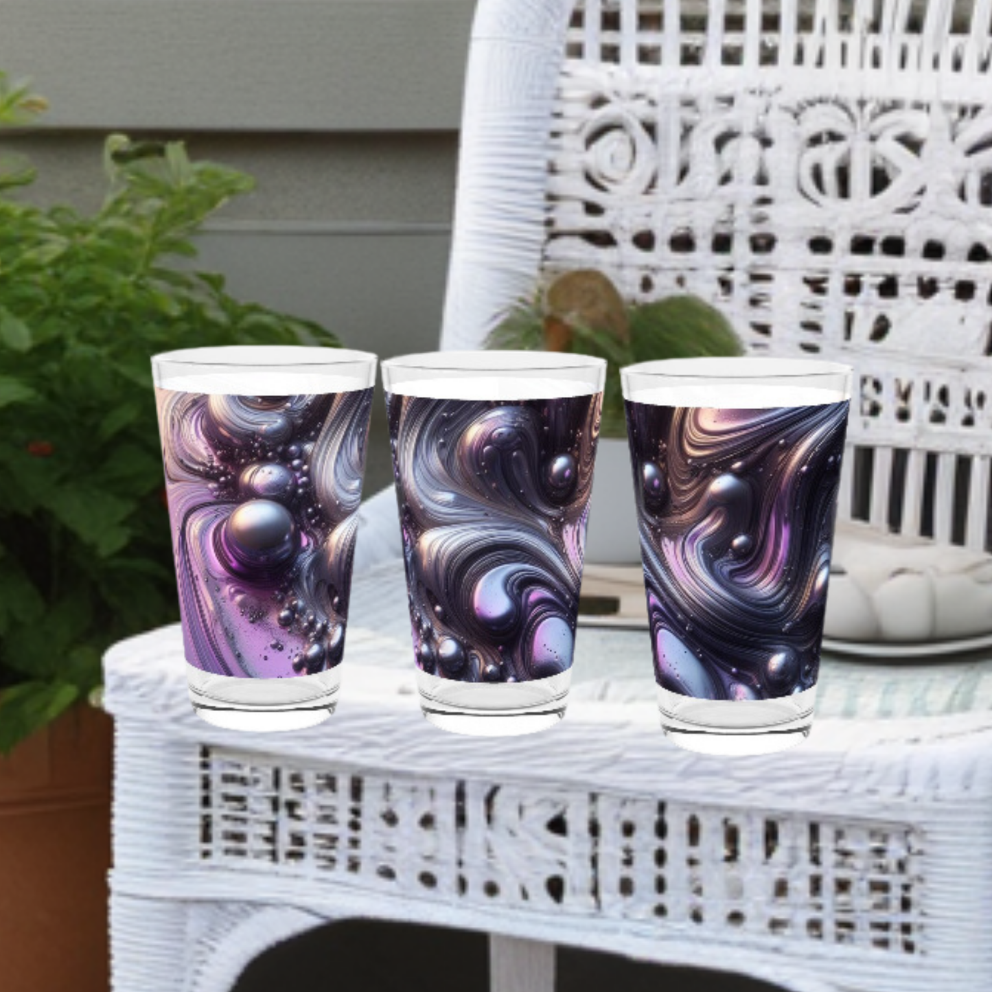 Molten Purple Pint Glass, 16oz