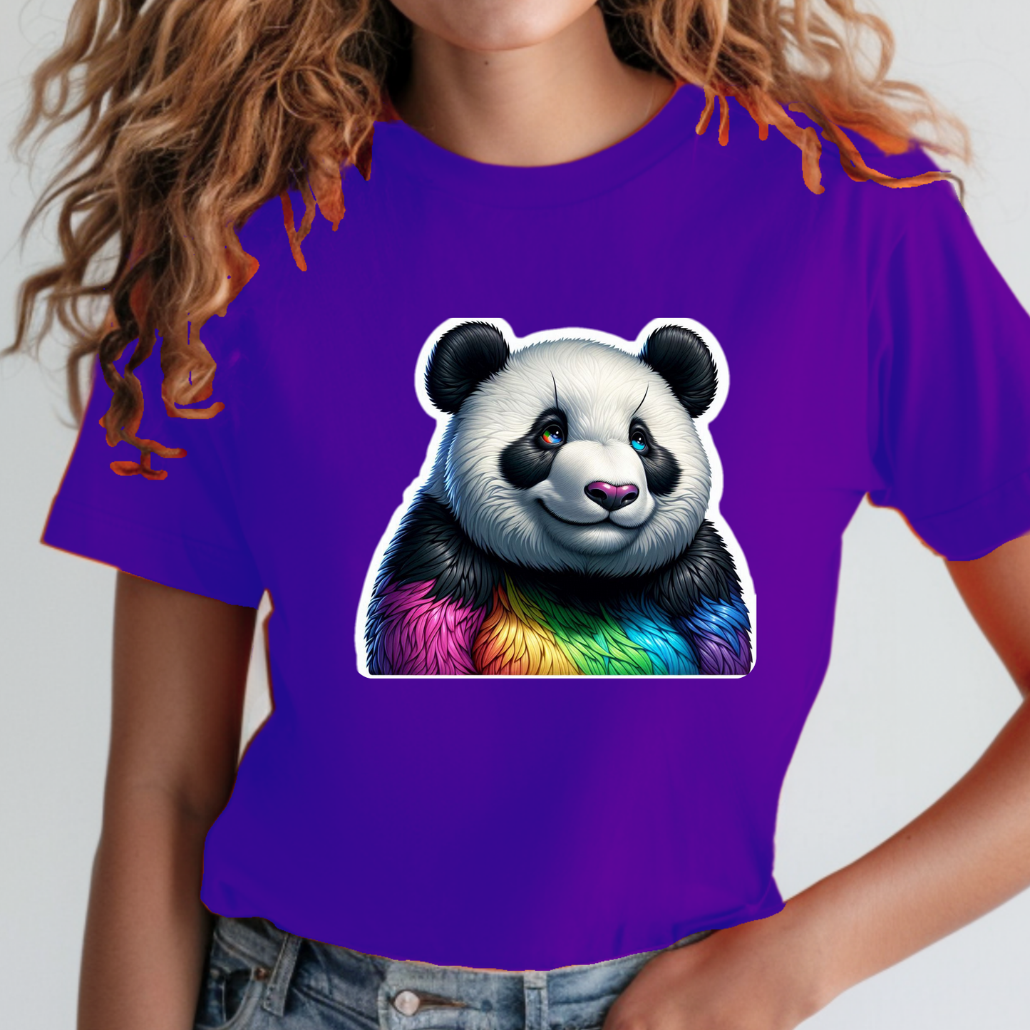 Rainbow Animals T-Shirt Collection: Goofy Panda