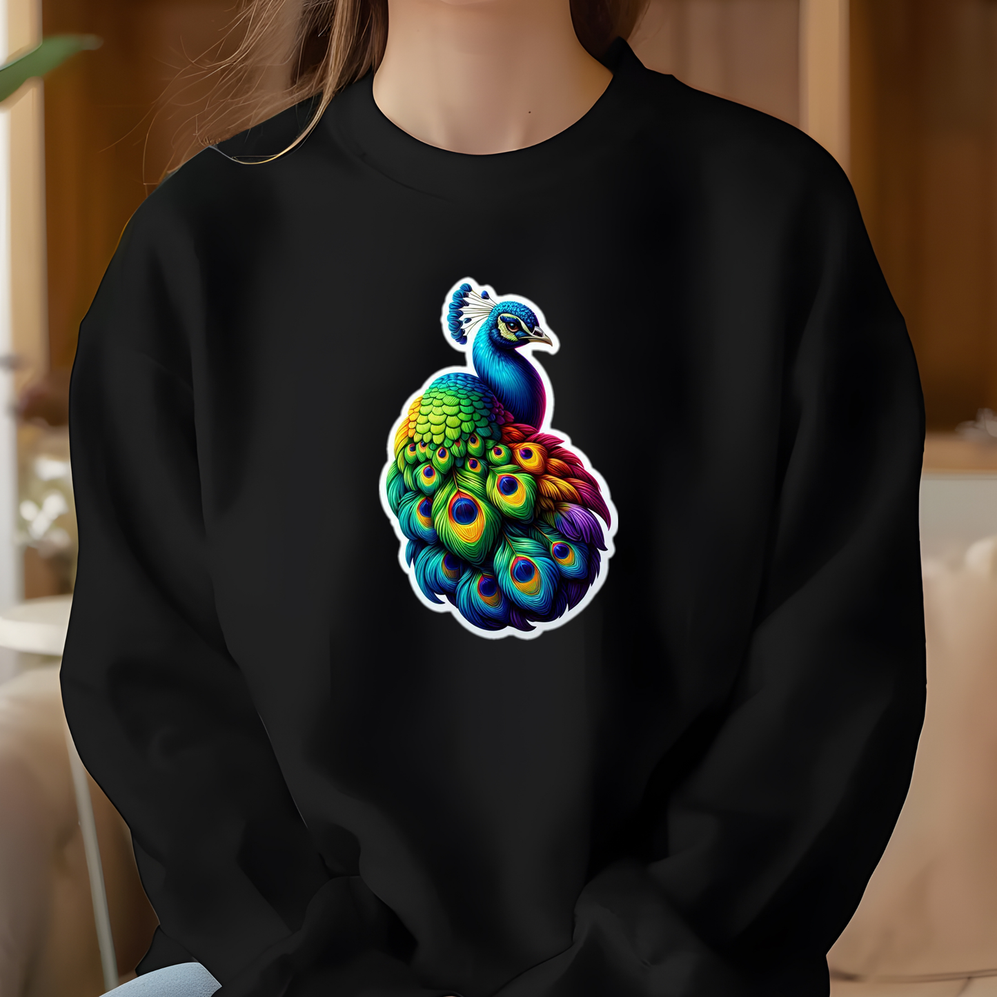 Rainbow Peacock Sweatshirt