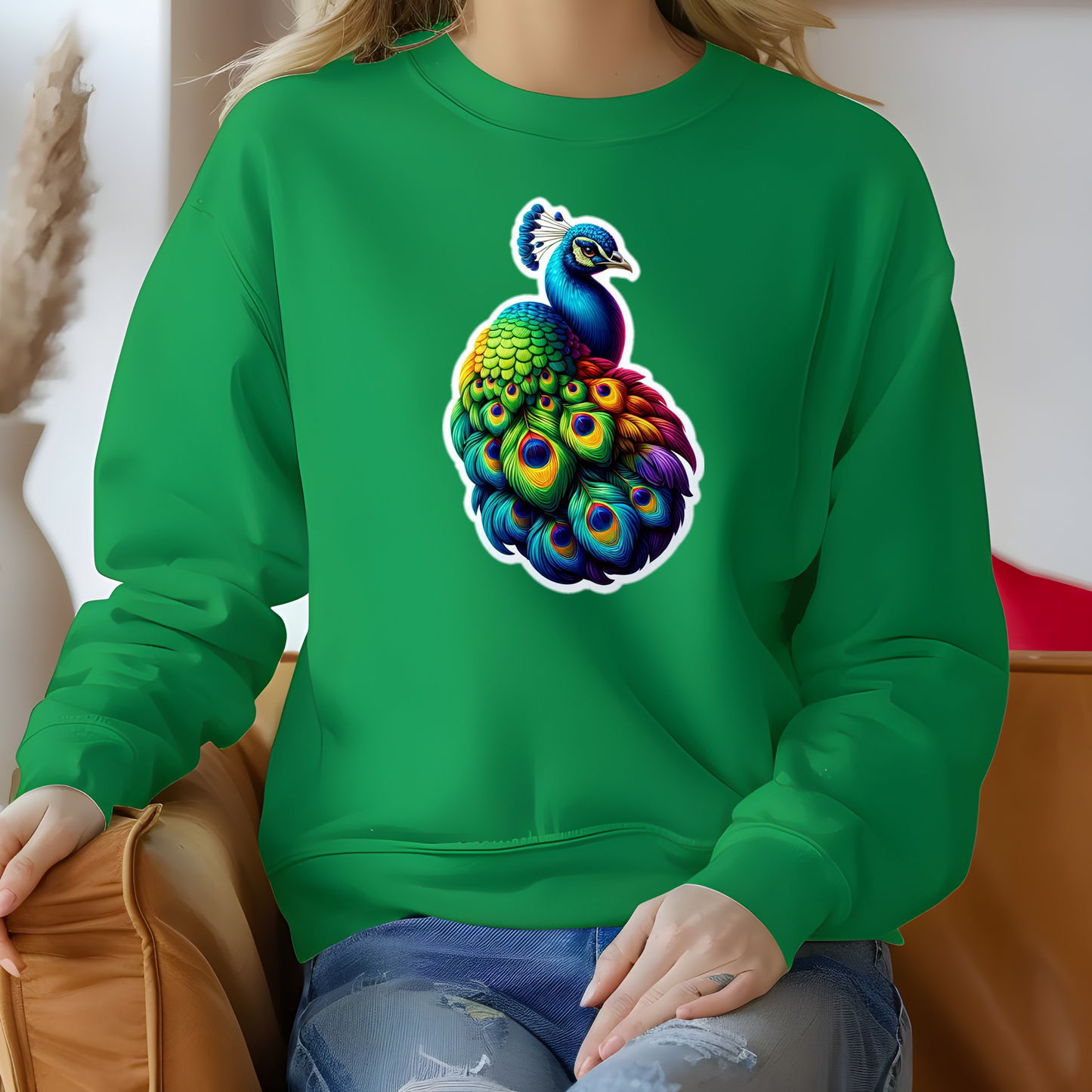 Rainbow Peacock Sweatshirt