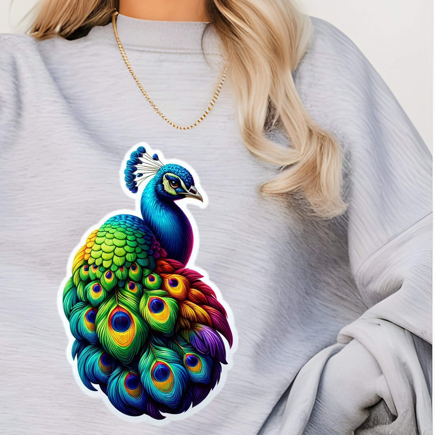 Rainbow Peacock Sweatshirt