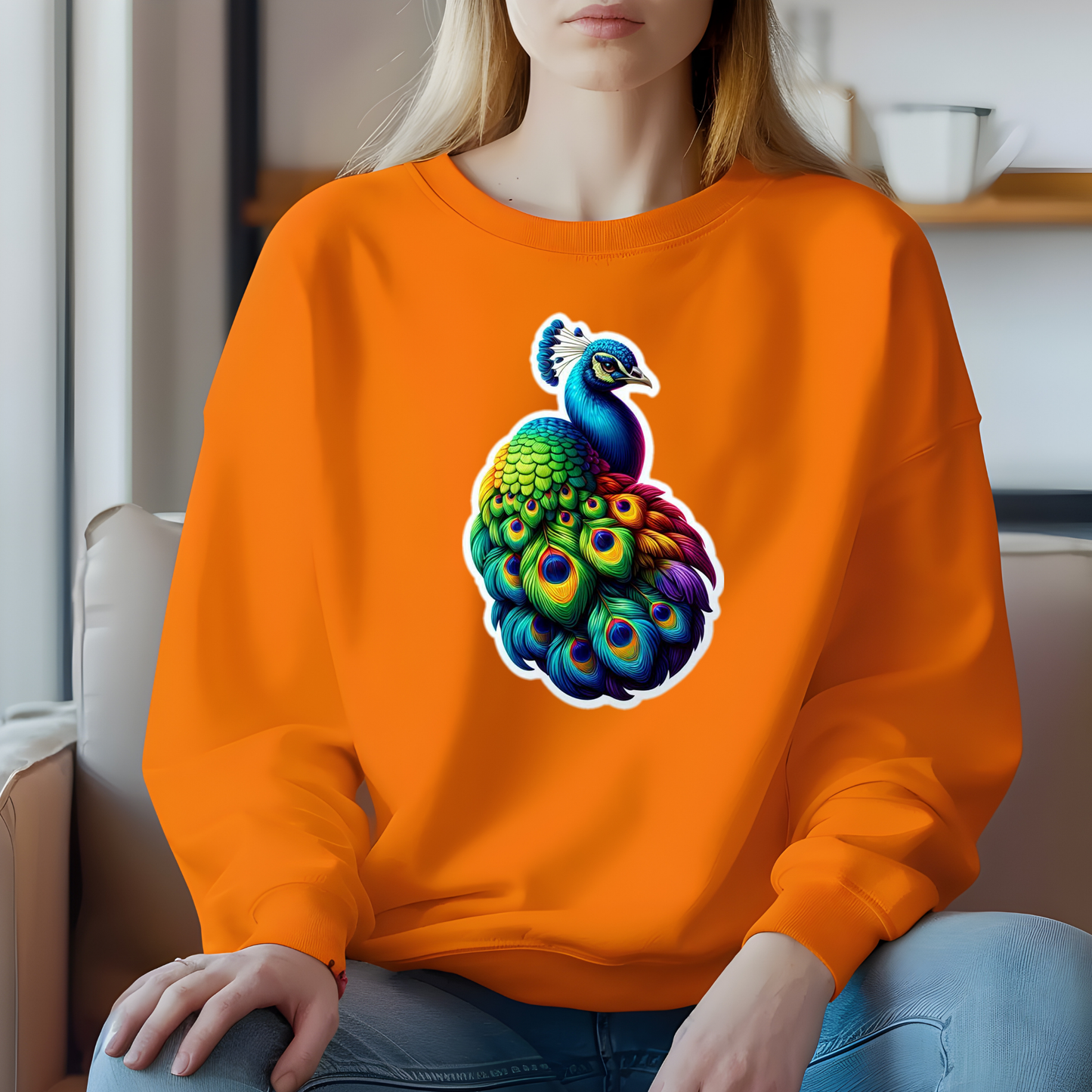 Rainbow Peacock Sweatshirt