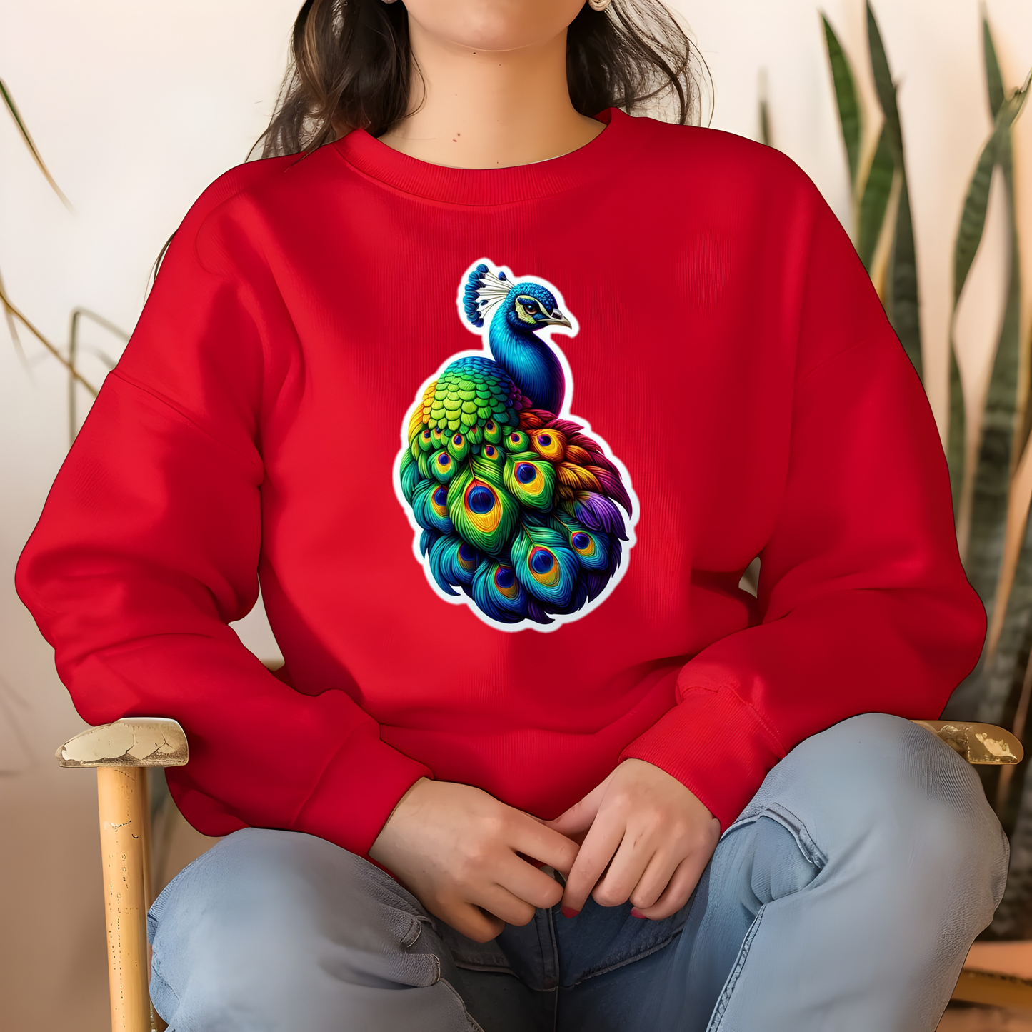 Rainbow Peacock Sweatshirt