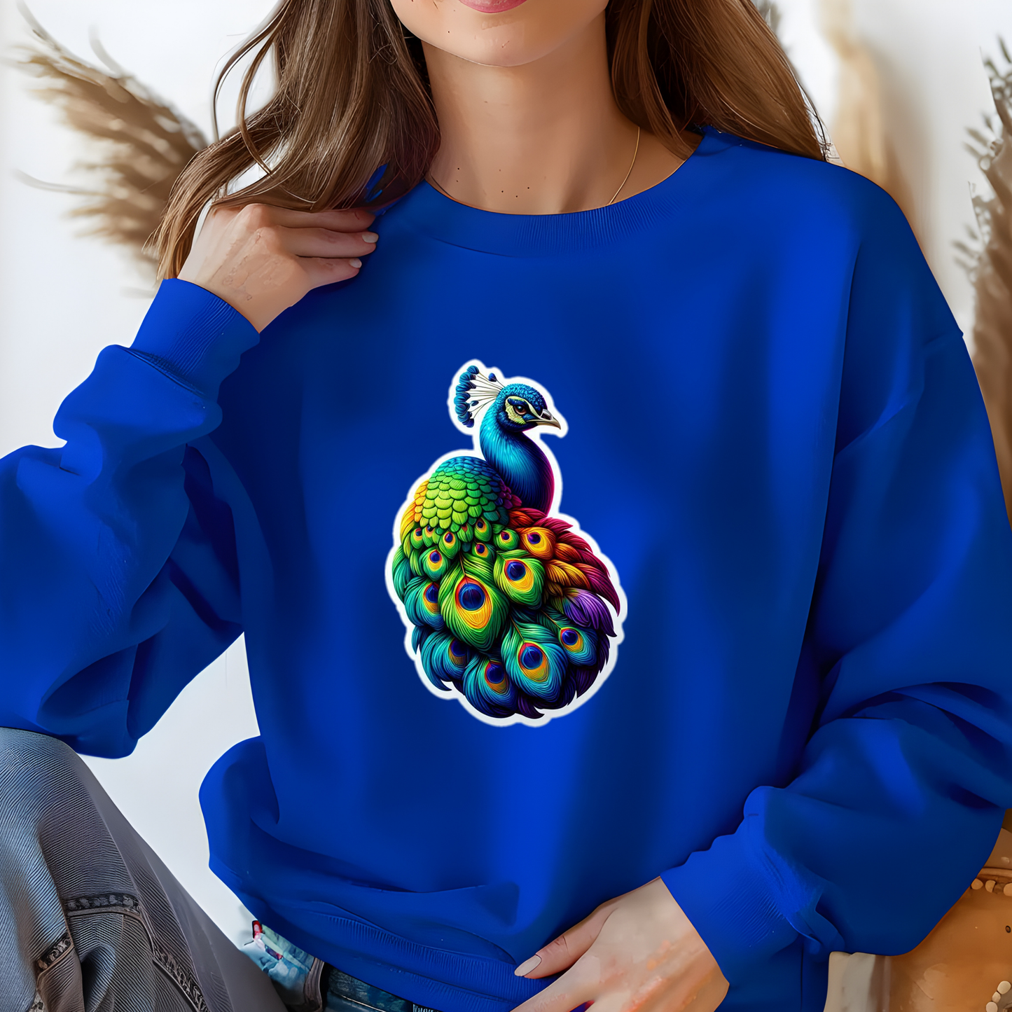 Rainbow Peacock Sweatshirt