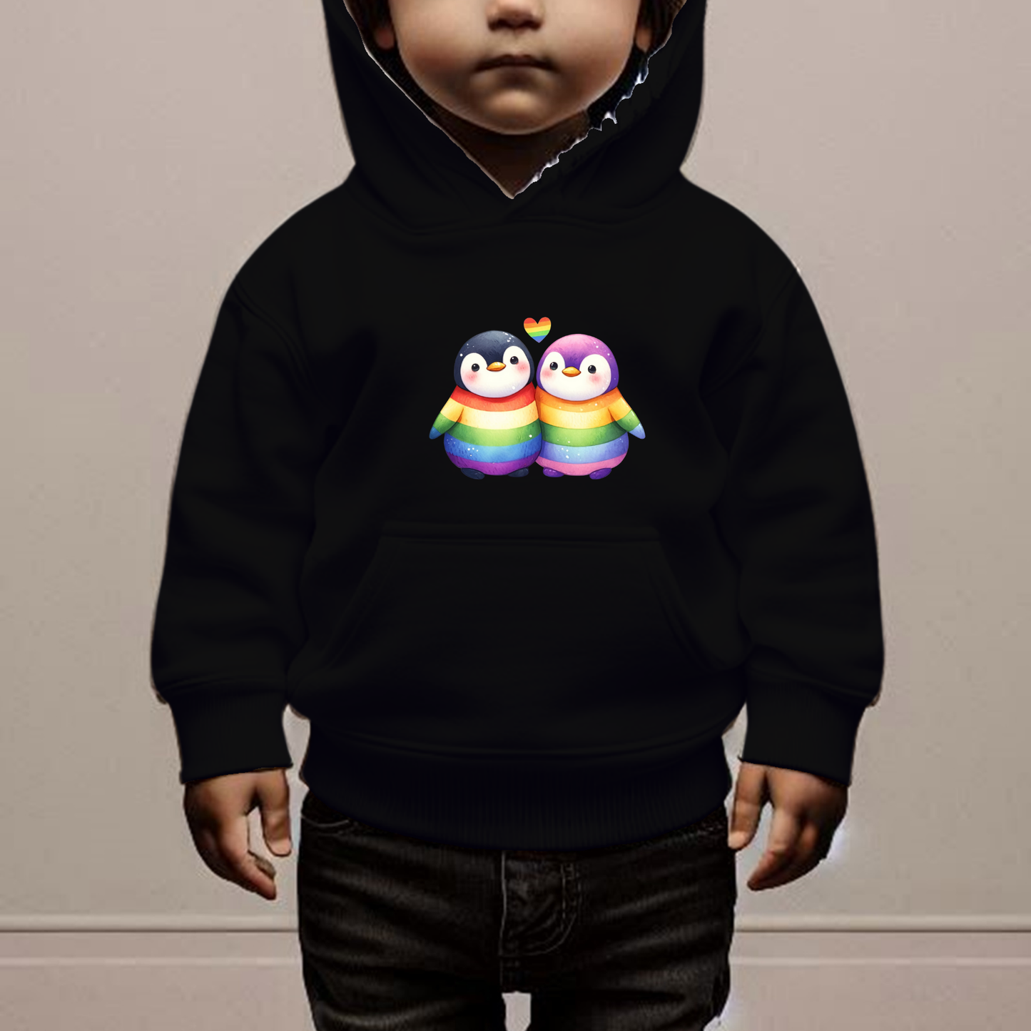 Rainbow Penguins Toddler Hoodie