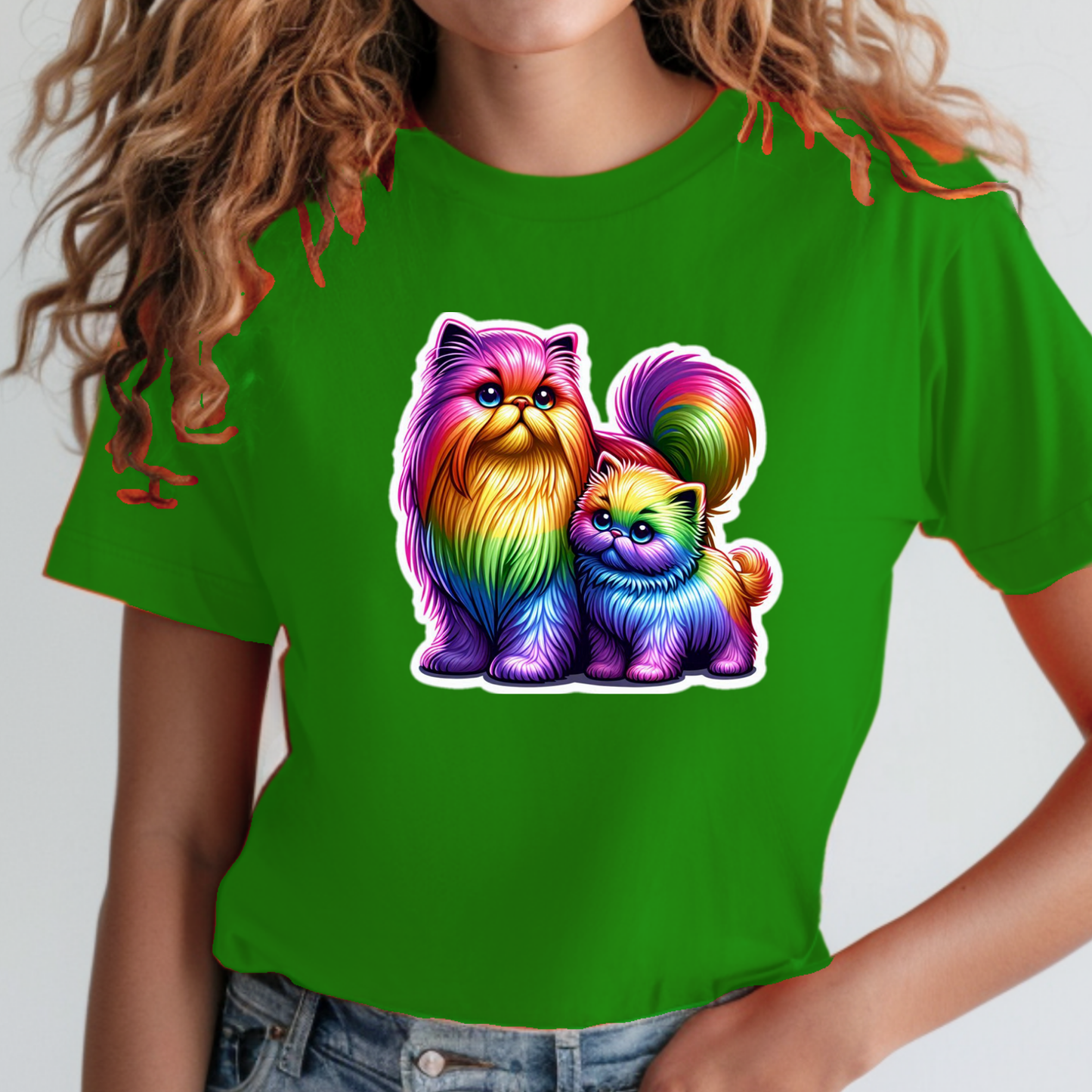 Rainbow Animals T-Shirt Collection: Persian Cats