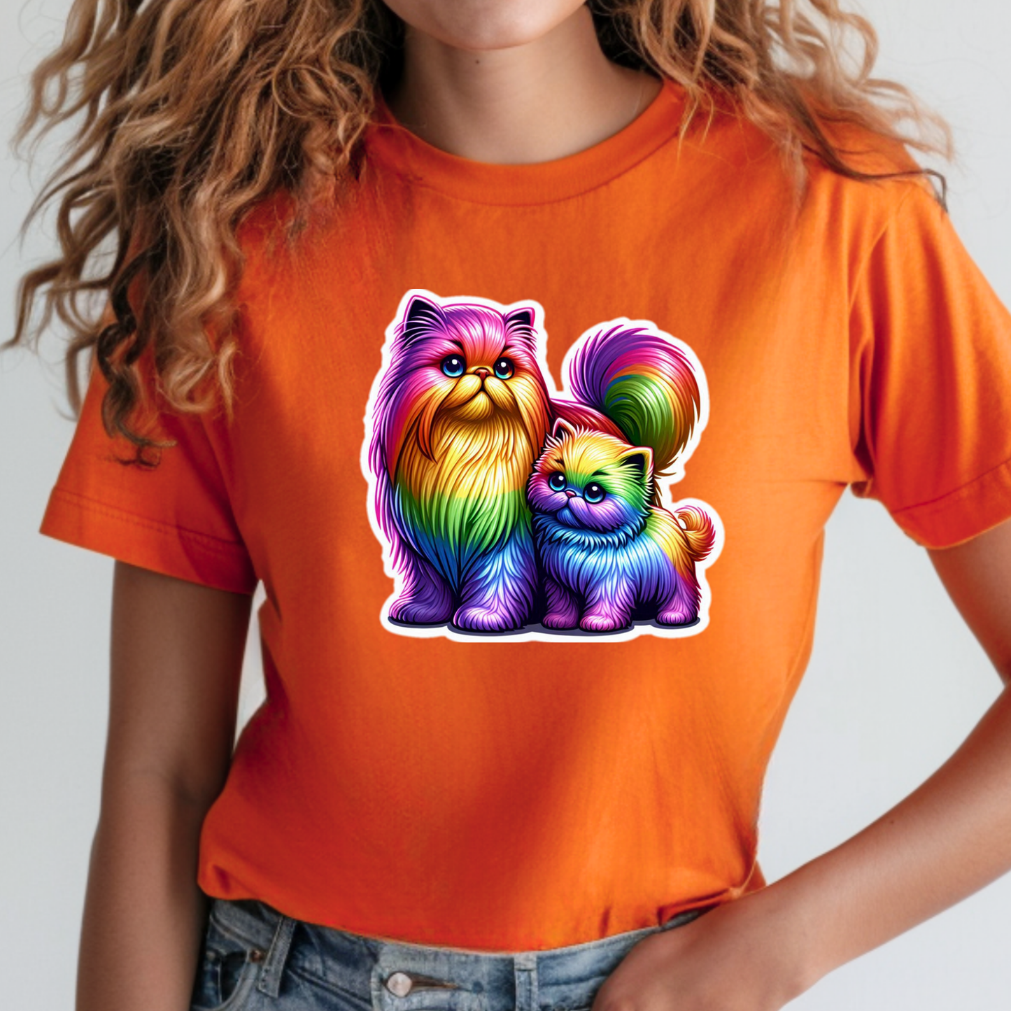 Rainbow Animals T-Shirt Collection: Persian Cats